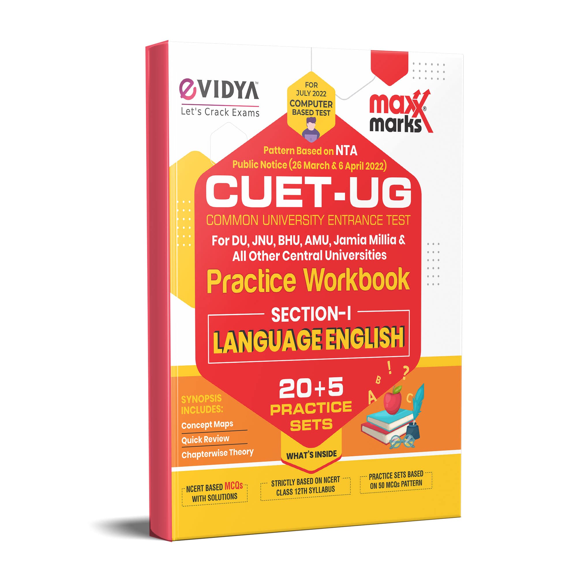 Nta Cuet Exam Book Of English Language 25 Sample Practice Set Papers For Cucet 2022 Exam For All Central Universities By Evidya
