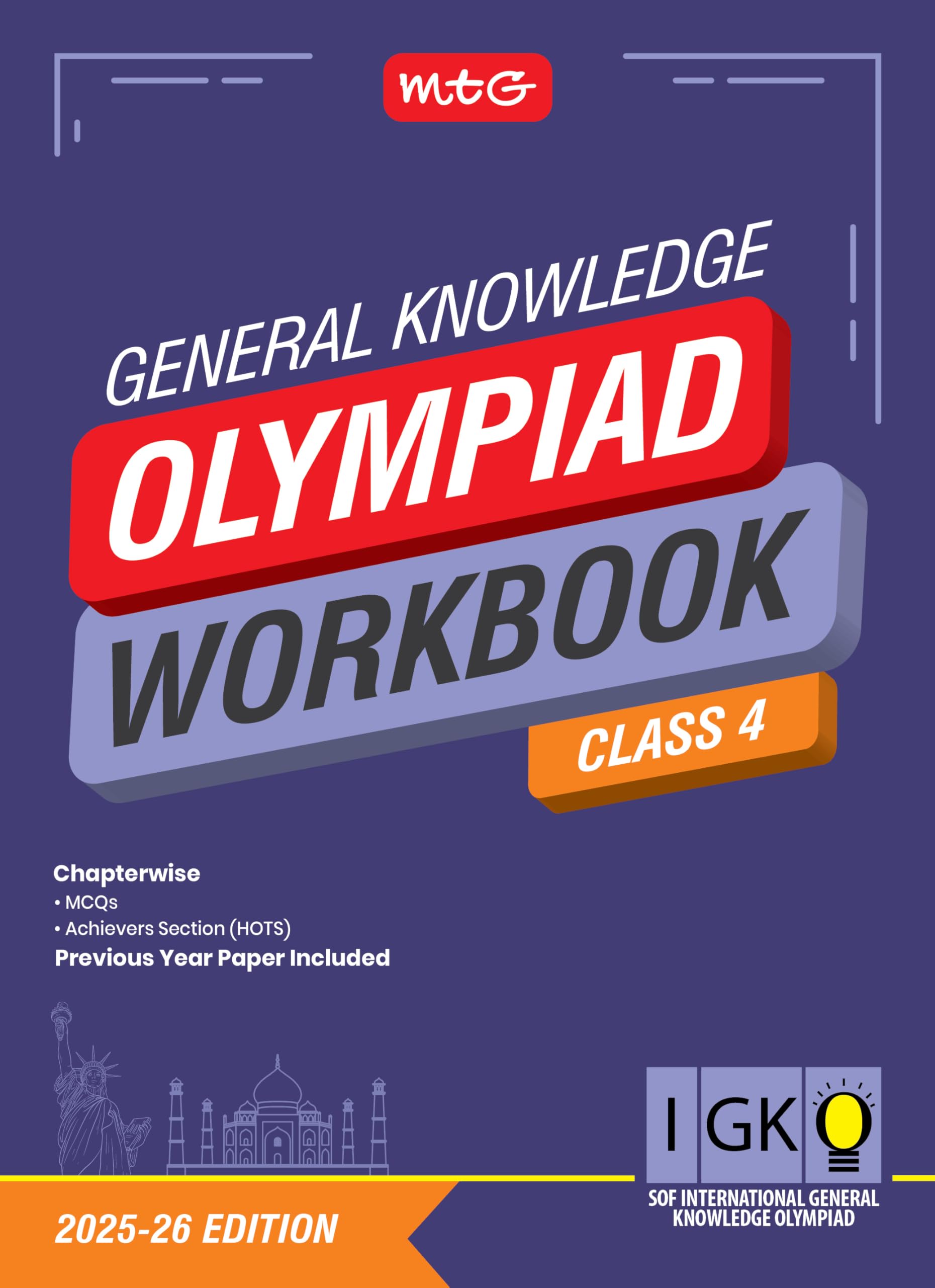 Mtg International General Knowledge Olympiad (Igko) Workbook Class 4  Chapterwise Mcqs & Previous Years Solved Paper  Sof Igko