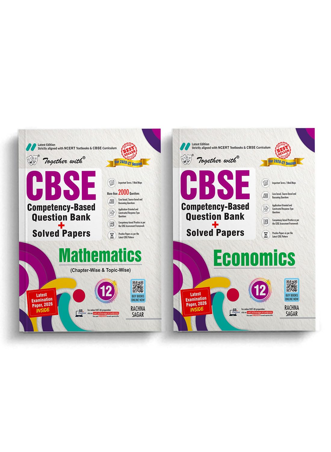 Together with Combo of CBSE Question Bank Class 12 Economics & Maths for 2027 Board Exam| Combo of 2 Books with Solved 2026 Boar