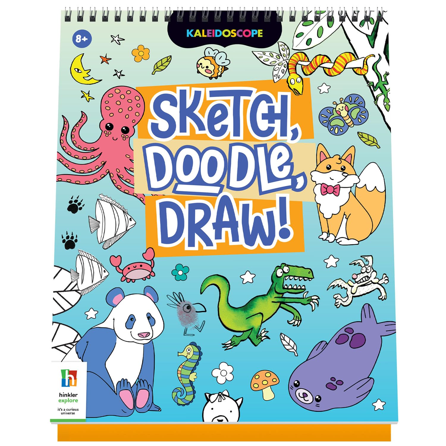 Kaleidoscope Sketch Doodle Draw! Animals| Colouring Activity Book | Doodling Art | Kawaii Art | Drawing Activity | 812 Years
