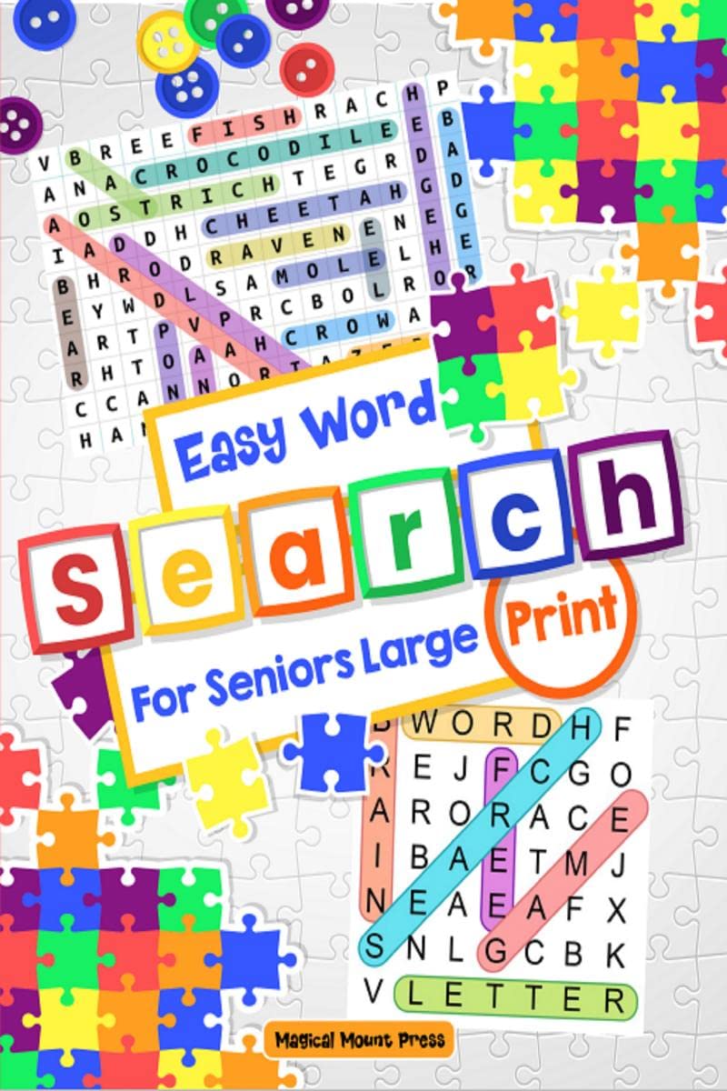 Easy Word Search For Seniors Large Print : A Fun Word Find and Puzzle Activity Book for Teens and Seniors With Solutions To Rela