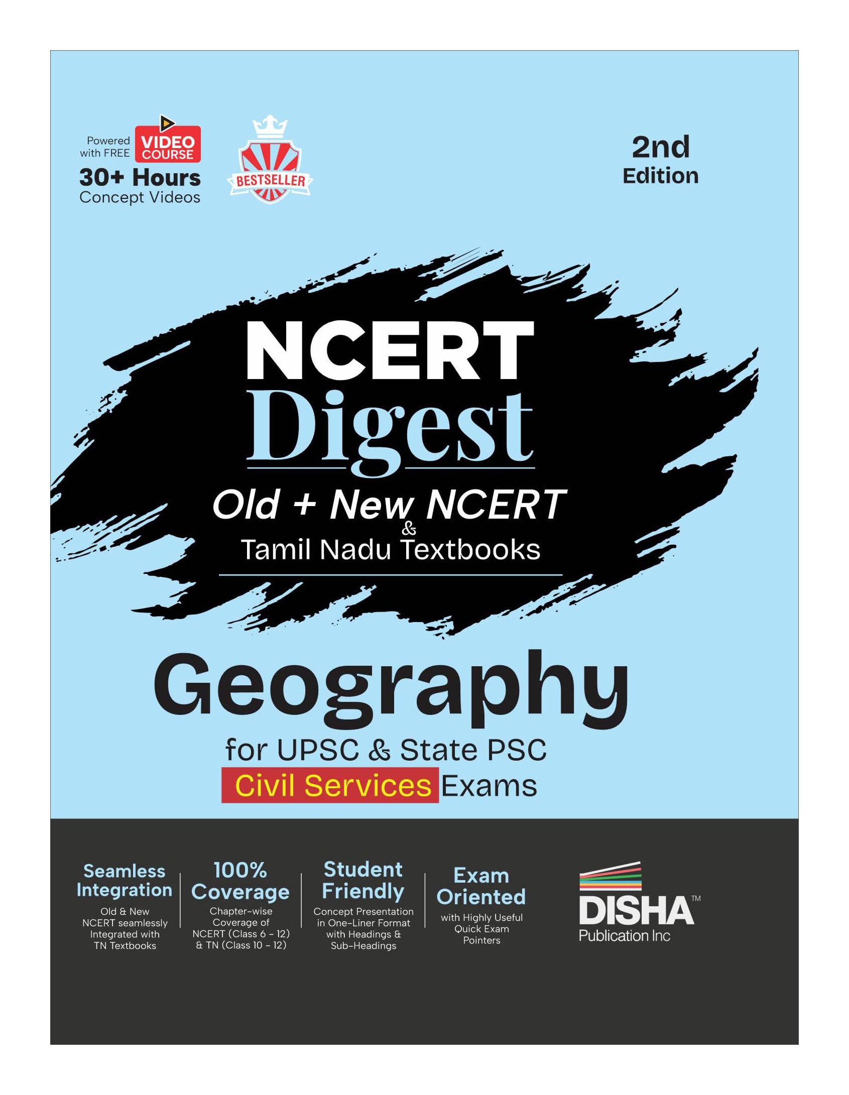 Disha Old + New Ncert Digest Geography With Tamil Nadu Extract For Upsc & State Psc Civil Services Exams | Ncert Class Vi  Xii 