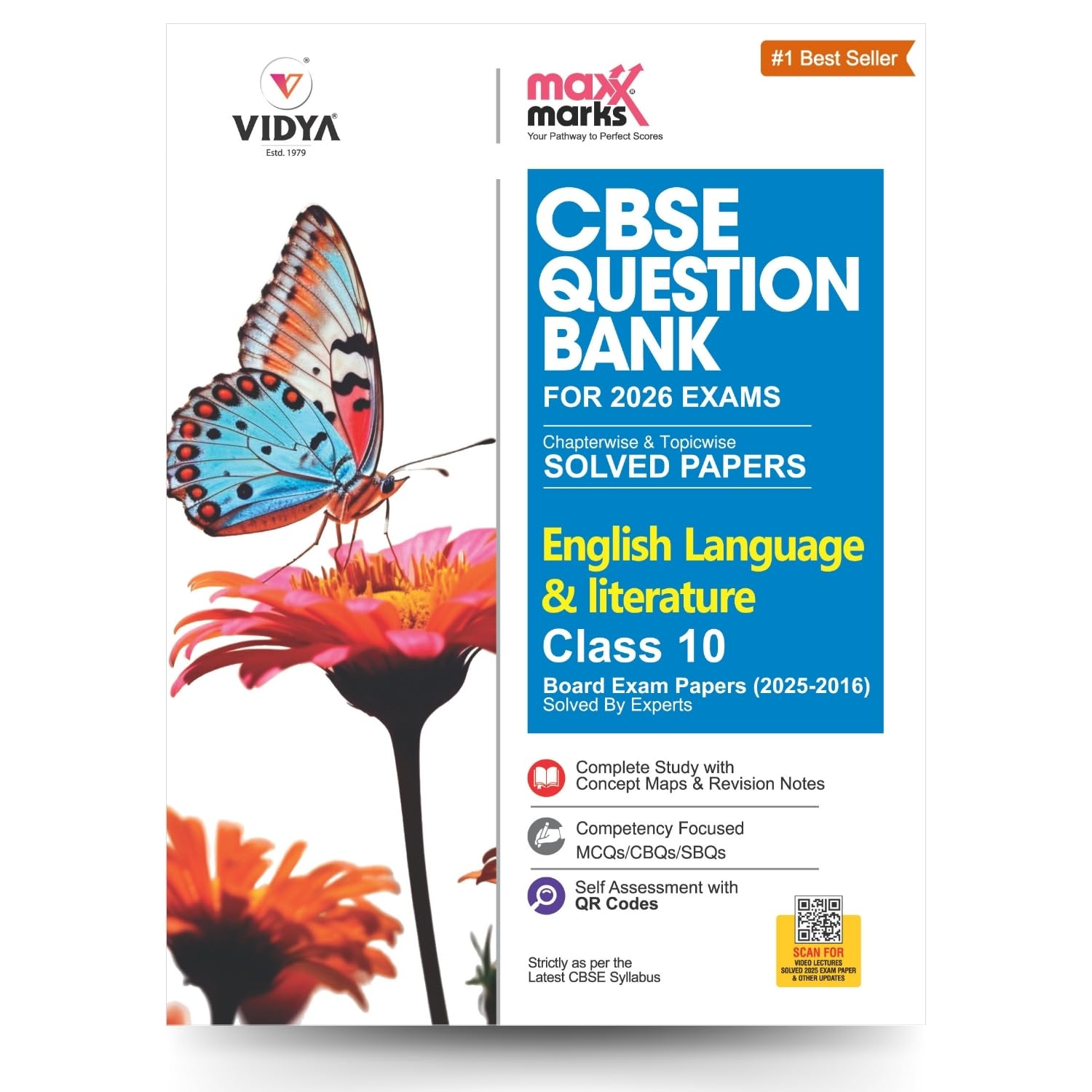 Maxx Marks Cbse Question Bank Class 10 English Language And Literature 2026 Chapterwise Topicwise Solved Questions 50 Percent Co