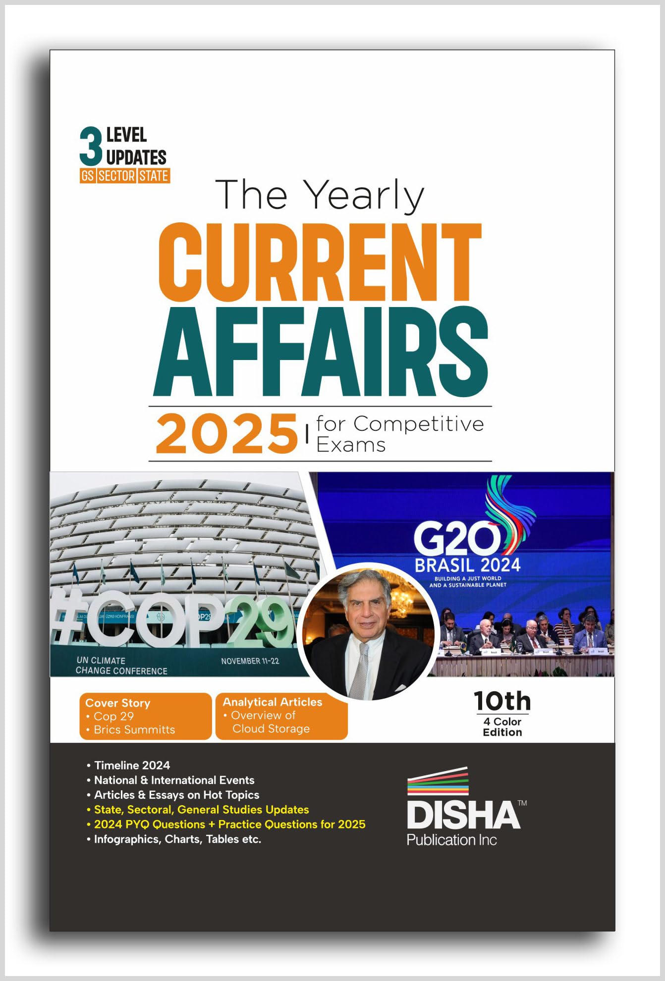Disha The Yearly Current Affairs 2025 for Competitive Exams  10th Edition | Previous Year & Practice Questions | UPSC, State PS