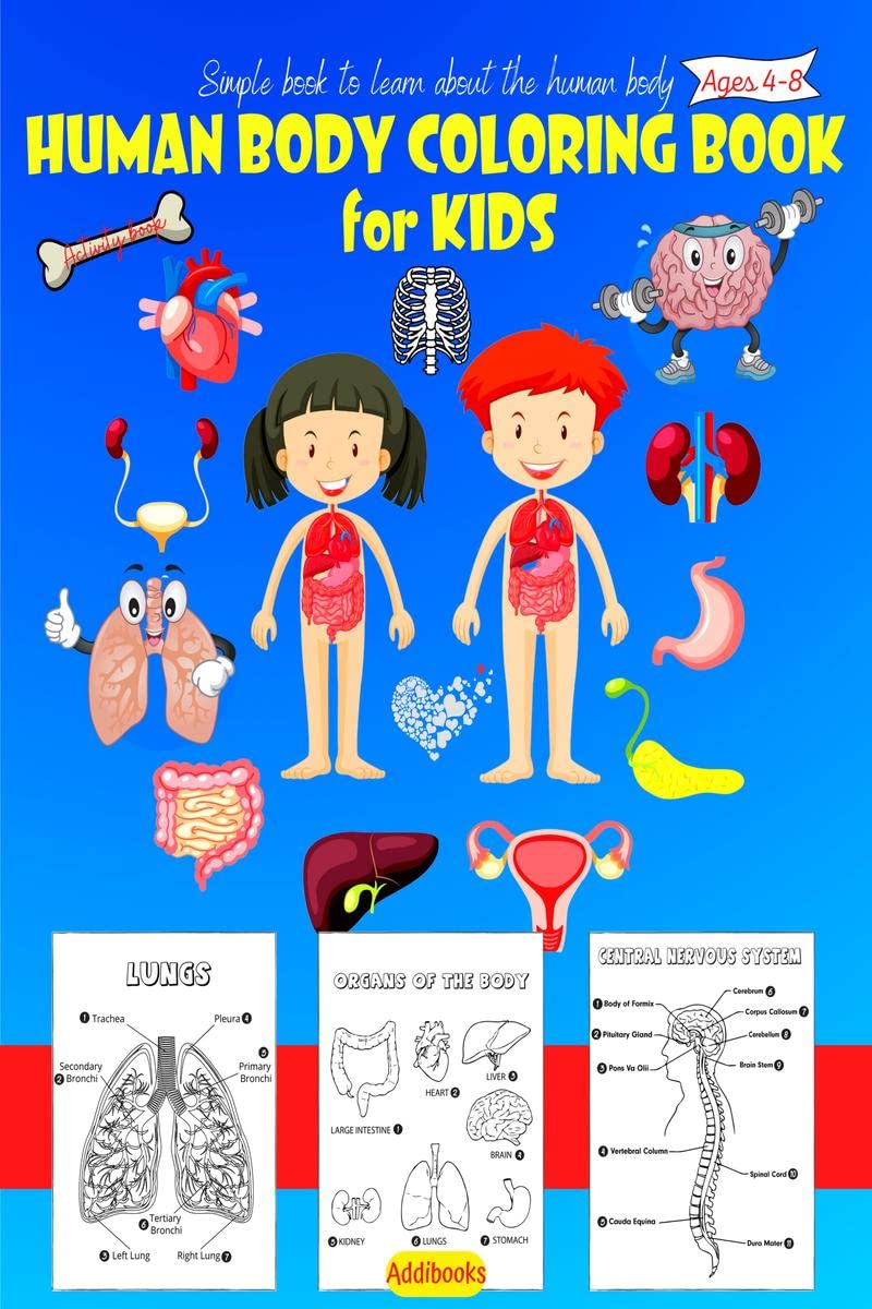 Human Body Coloring | Simple Book to Learn About the Human Body : Human Anatomy Coloring Book for Toddlers Ages 48