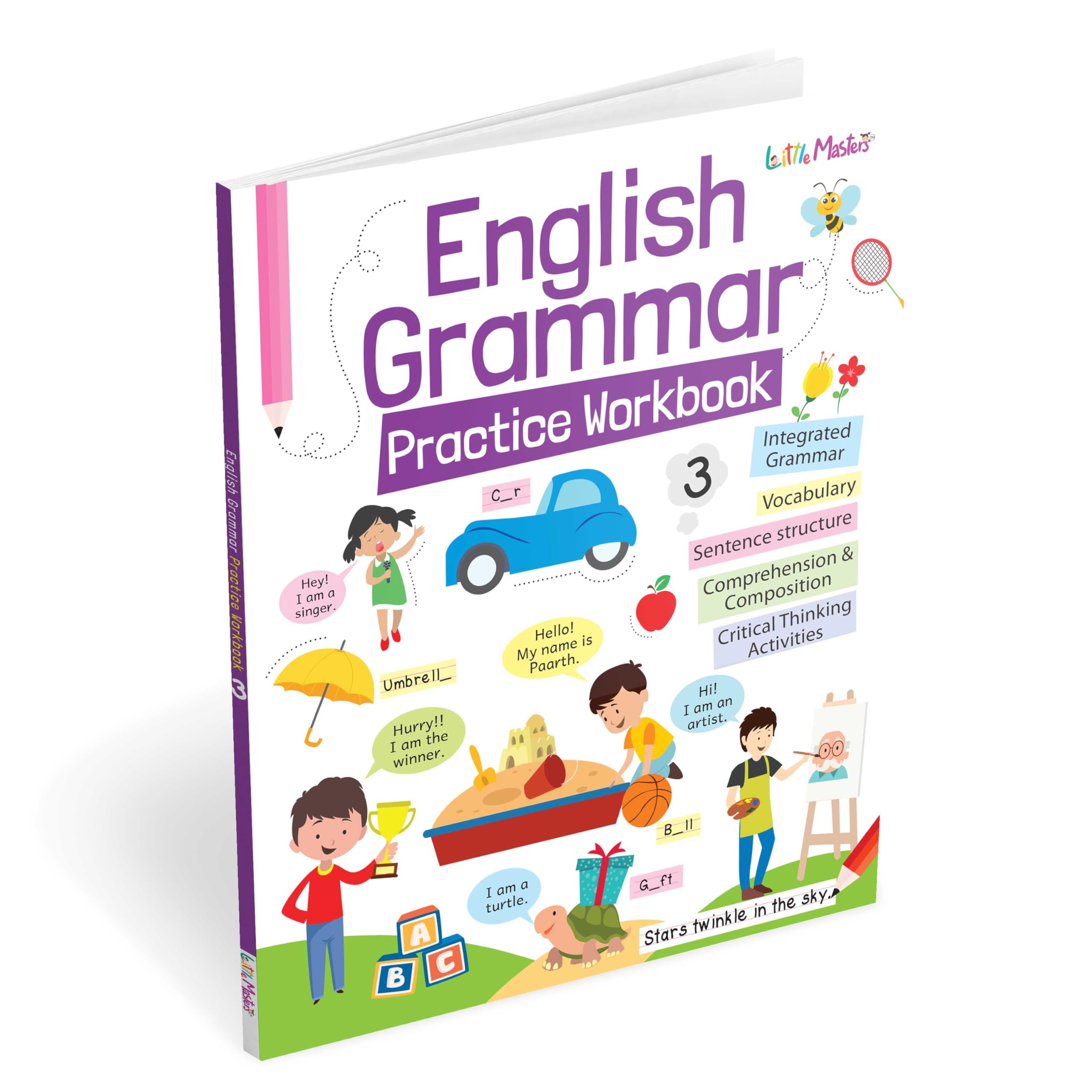 English Grammar Practice Workbook3|Integrated Grammar|Sentence Structure|Vocabulary|Comprehension & Composition|Critical Thinki