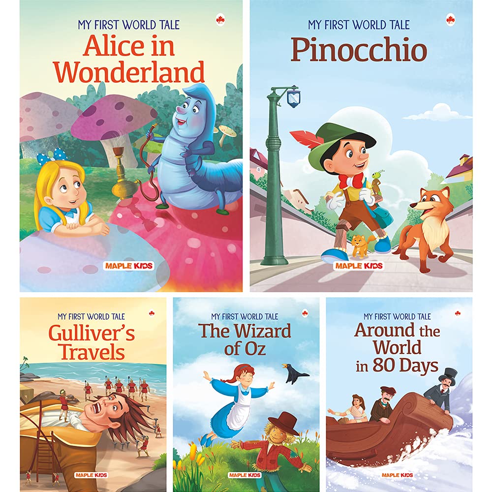World Classics (Abridged)  Gullivers Travels, Around the World in 80 Days, The Wizard of Oz, Alice in Wonderland, Pinocchio 