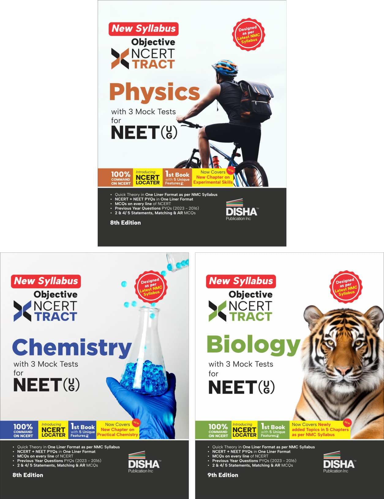 DishaS New Syllabus Objective Ncert Xtract Physics, Chemistry & Biology For Neet (Ug) 8Th Edition | One Liner Theory, Mcqs On 