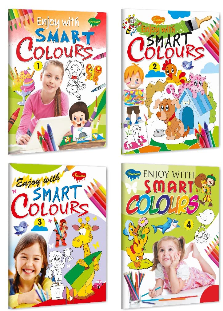 Enjoy With Smart Colours  1 To 4 | Set Of 4 Books
