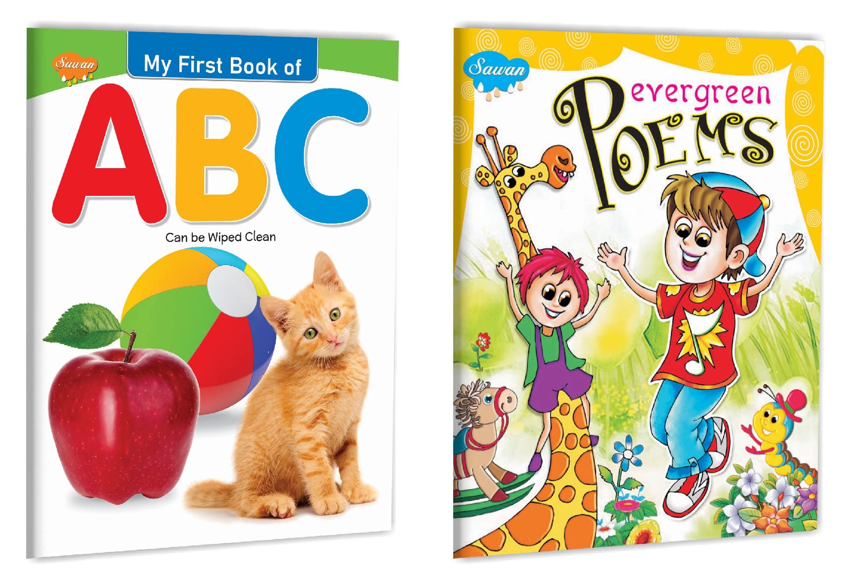 My First Book Of Abc | Evergreen Poems | Pack Of 2 Books