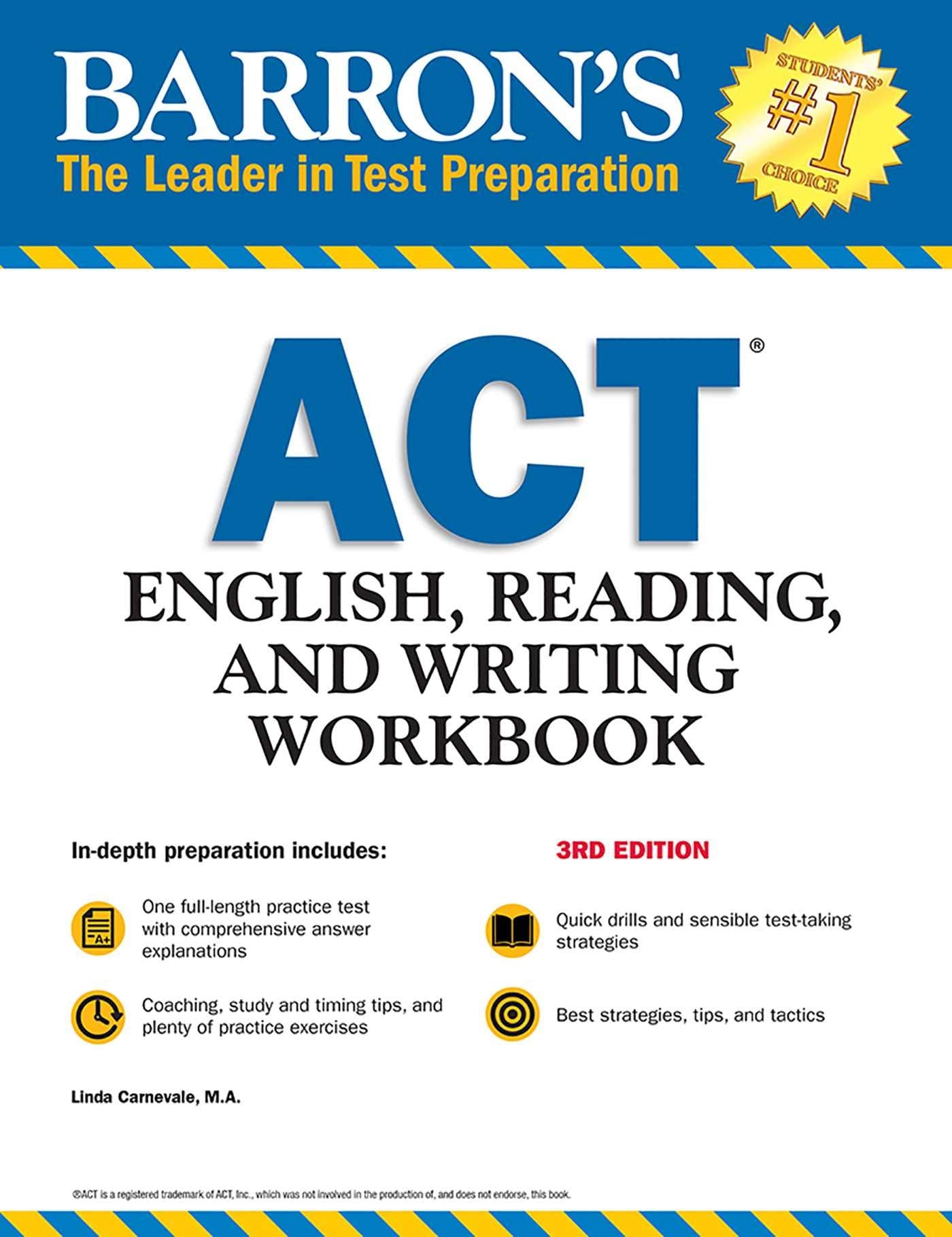 ACT English, Reading, and Writing Workbook (Barrons ACT Prep)