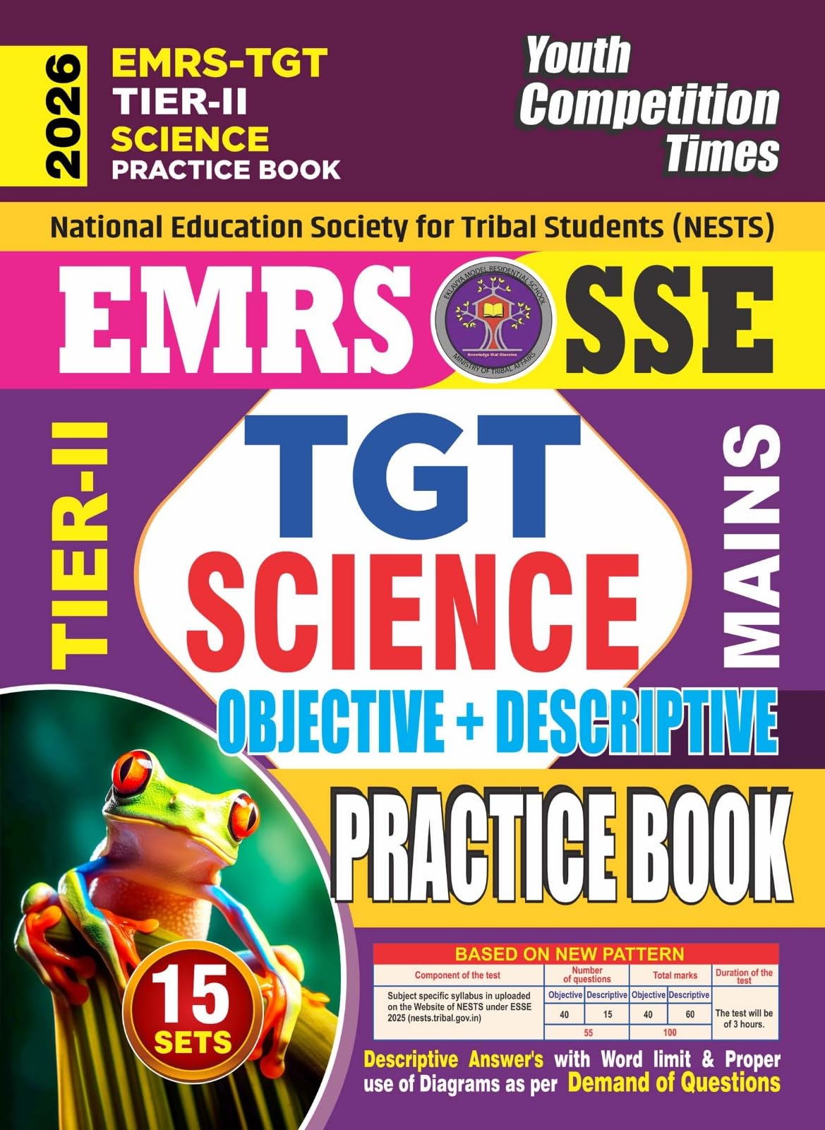 EMRS TGT Science TierII Practice Book for NESTS Staff Selection Exam, Objective and Descriptive Questions, 15 Sets, 2026 (Rssb 