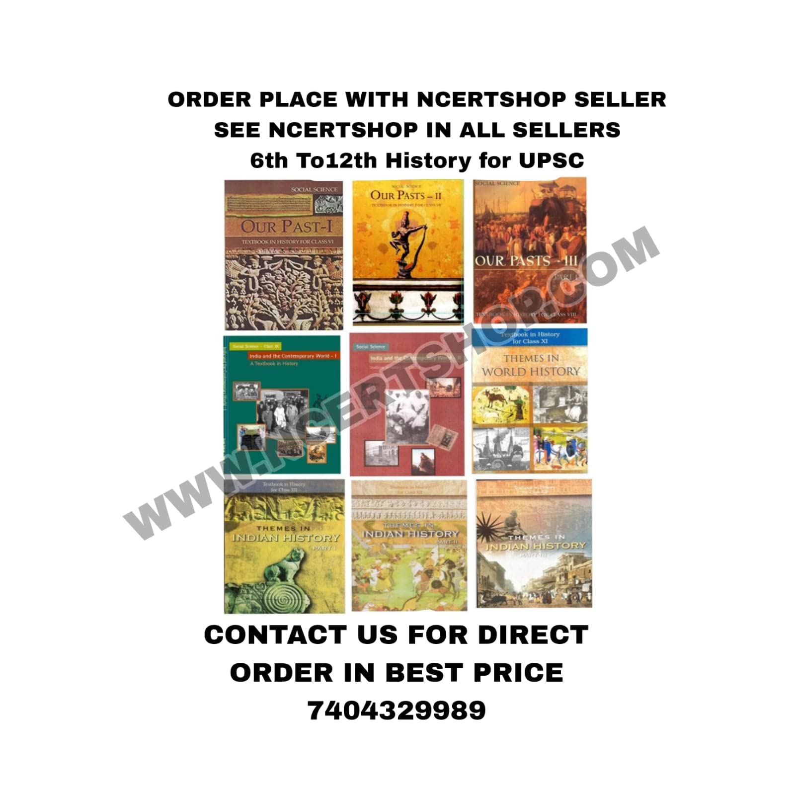 Ncert Textbook History Combo Set 6Th To 12Th English Medium (9 Booklets) 202526 Edition