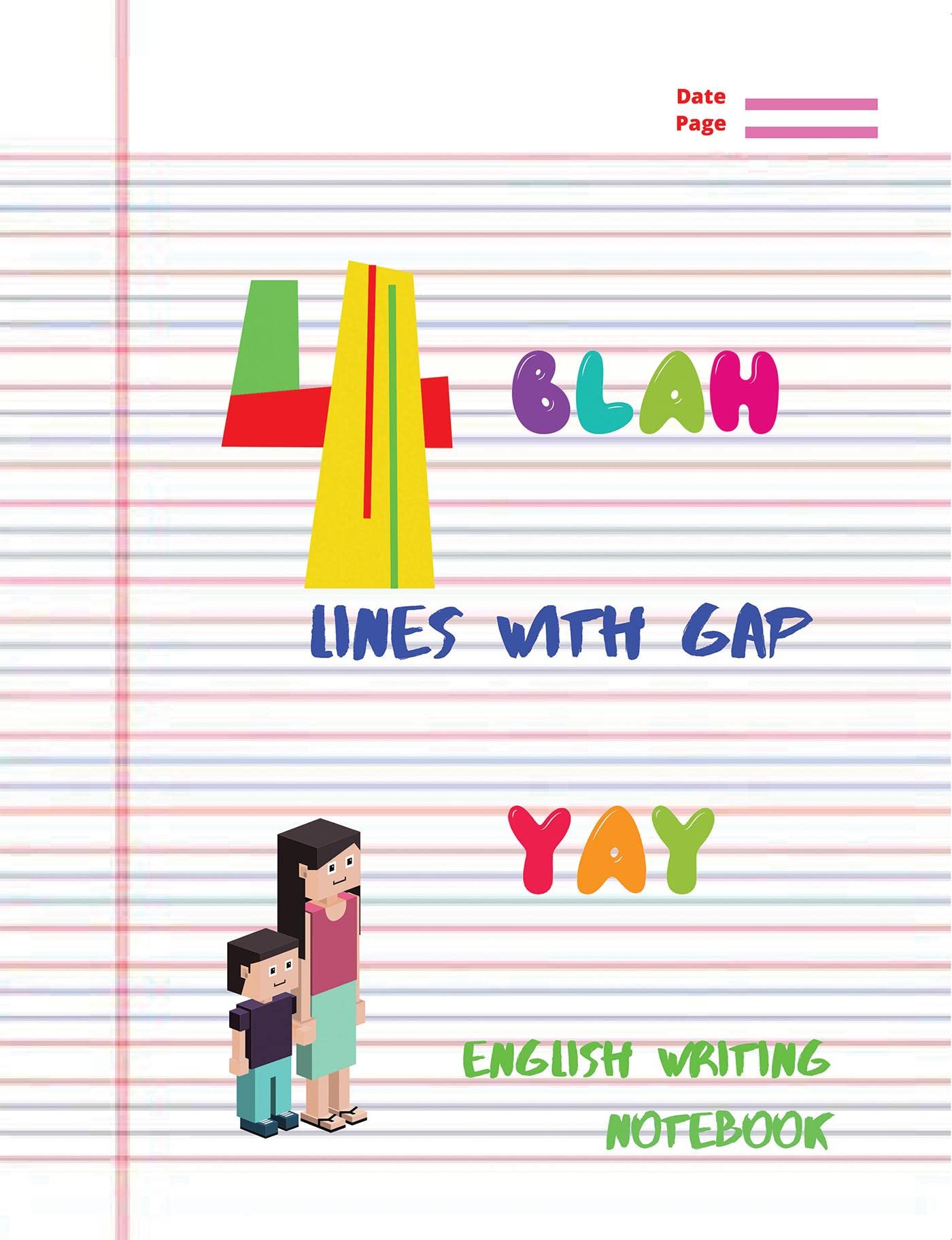 Four Line With Gap : English Writing Notebook