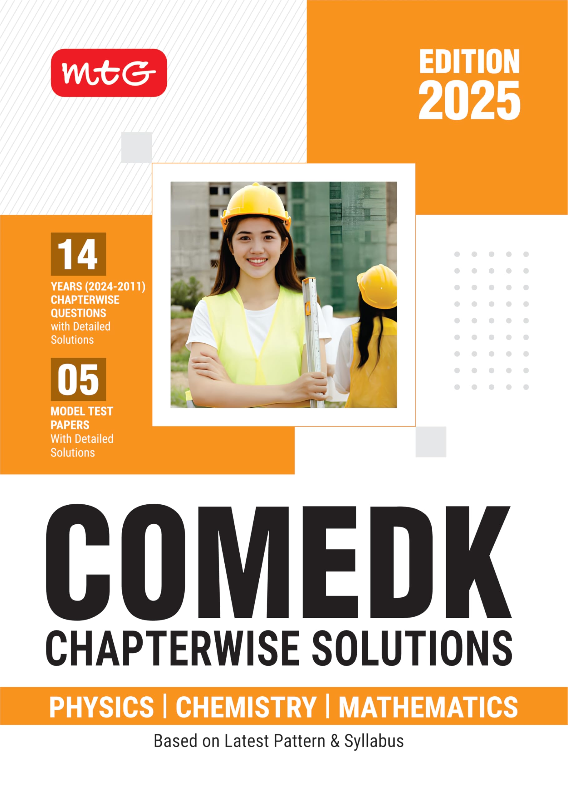 MTG COMEDK Chapterwise Previous 14 Years Questions Papers (PYQ Book) Physics, Chemistry & Mathematics For 2025 Exam | 5 Model Te