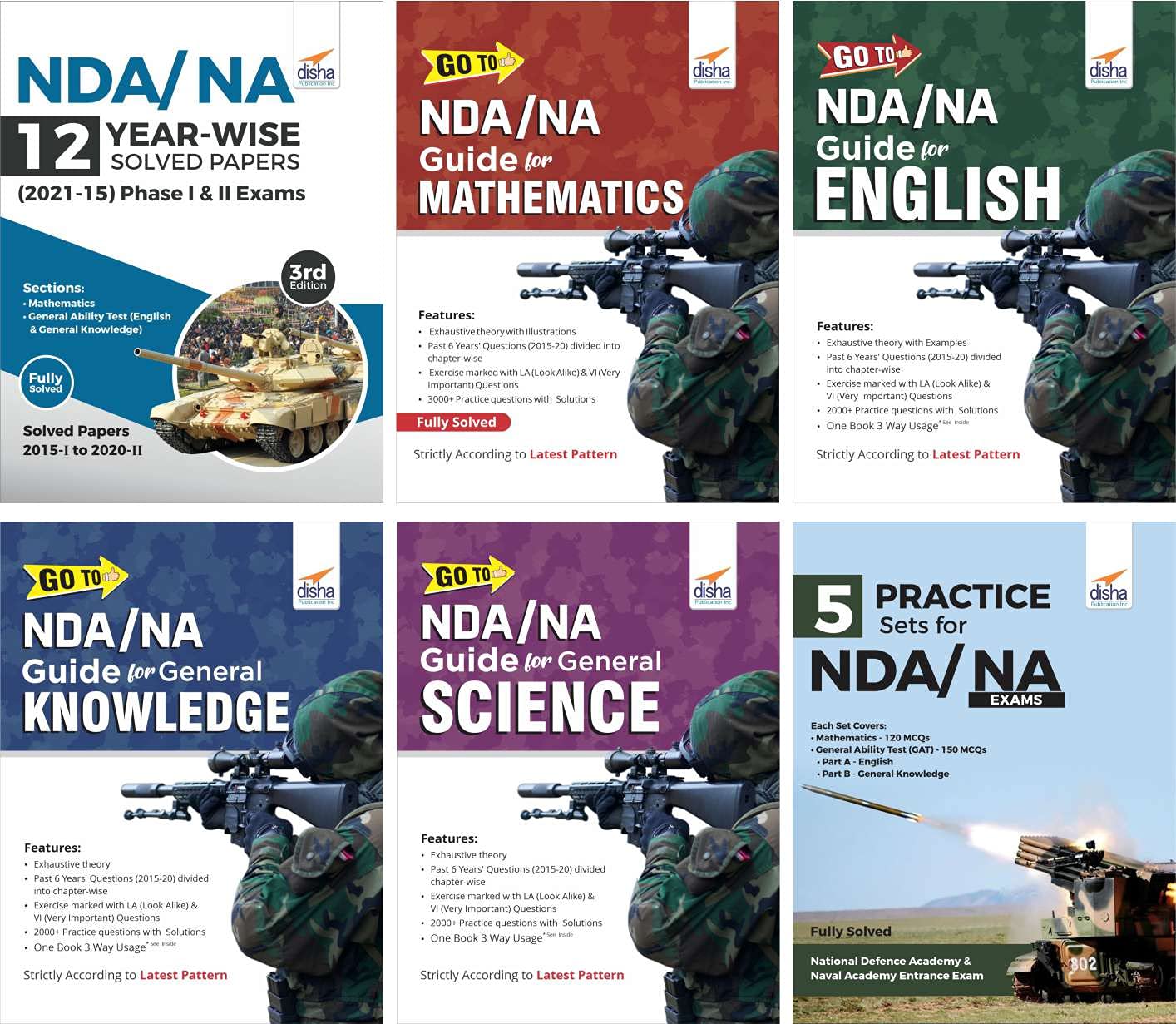 Nda/ Na Study Package  Guide + 12 YearWise Solved Papers + 5 Practice Sets For Mathematics, English & General Knowledge