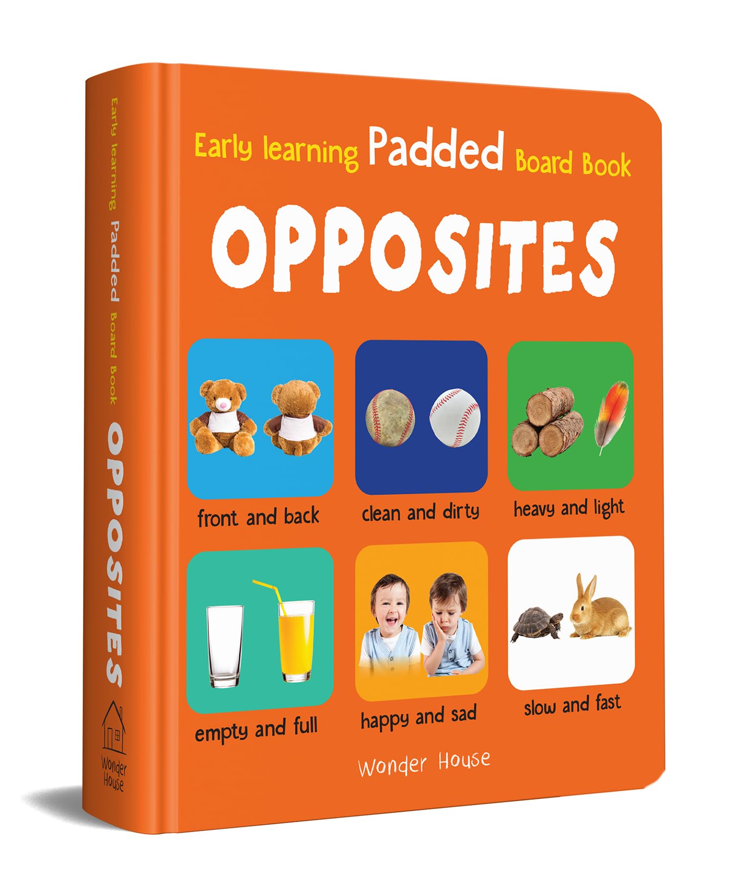 Early Learning Padded Book Of Opposites: Board Book For Kids | Learn Basic Concepts Like BigSmall, DayNight, HotCold With Bright