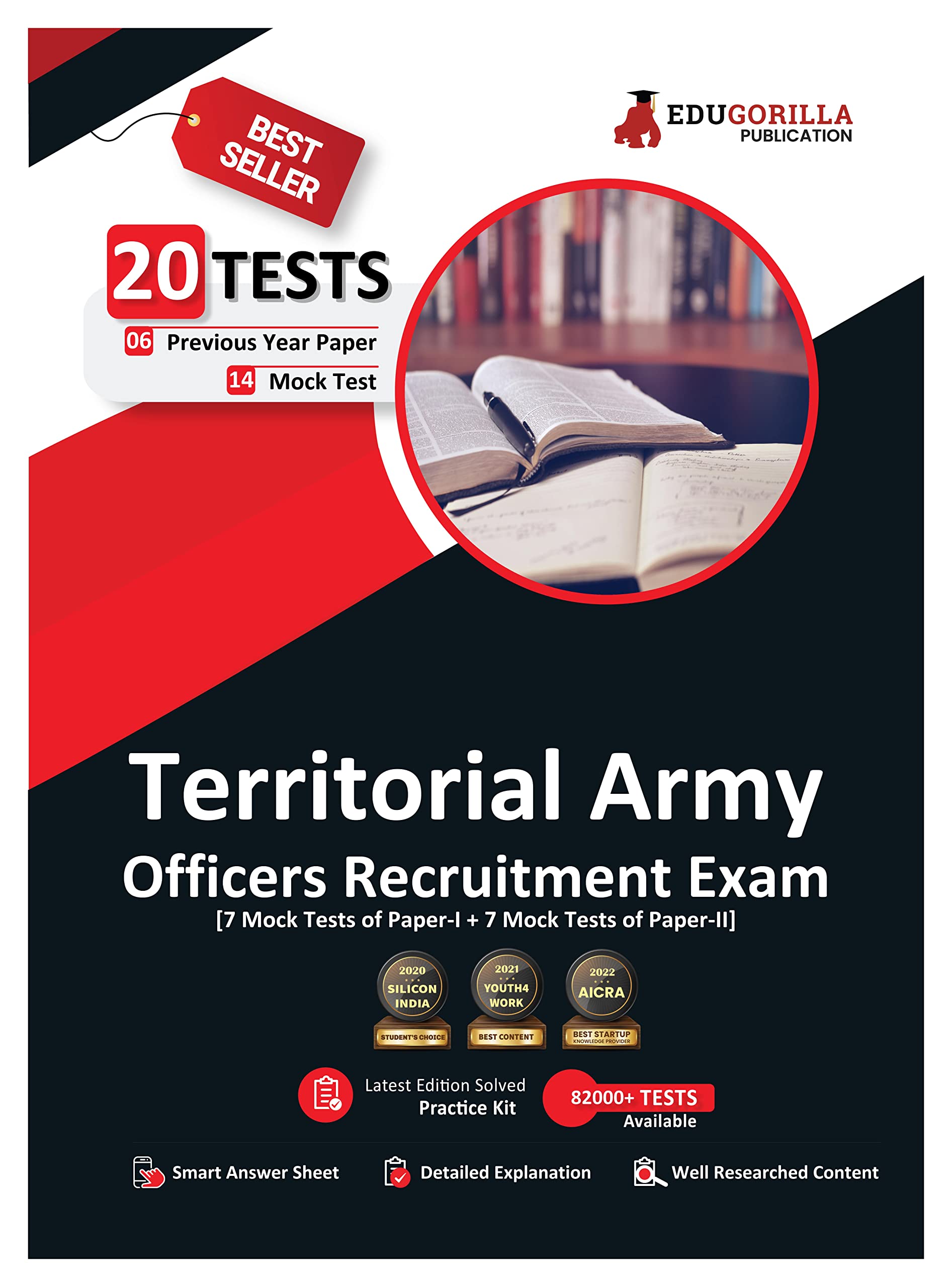Territorial Army Officers Book 2024  Paper I and II (English Edition)  14 Mock Tests and 6 Previous Year Papers (2000 Solved Q