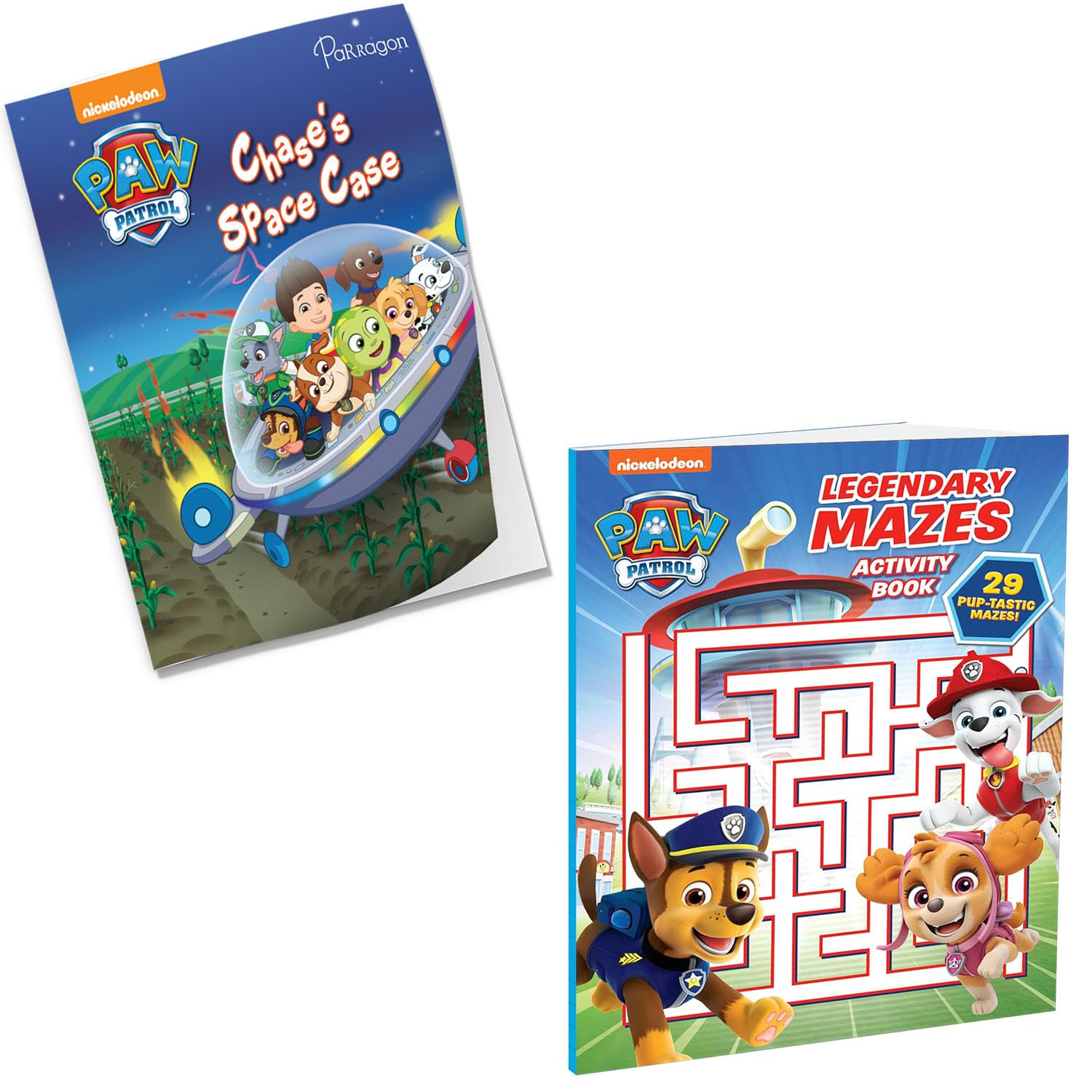 Paw Patrol Mazes Activity and Chases Space Story Pack of 2 Books | Books for 4 to 6 Year Old Kids