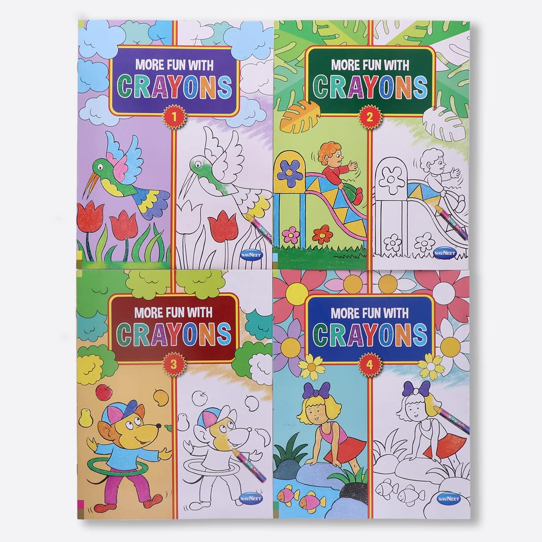 Navneet More Fun With Crayons  Part 1 4 Colouring Book Series