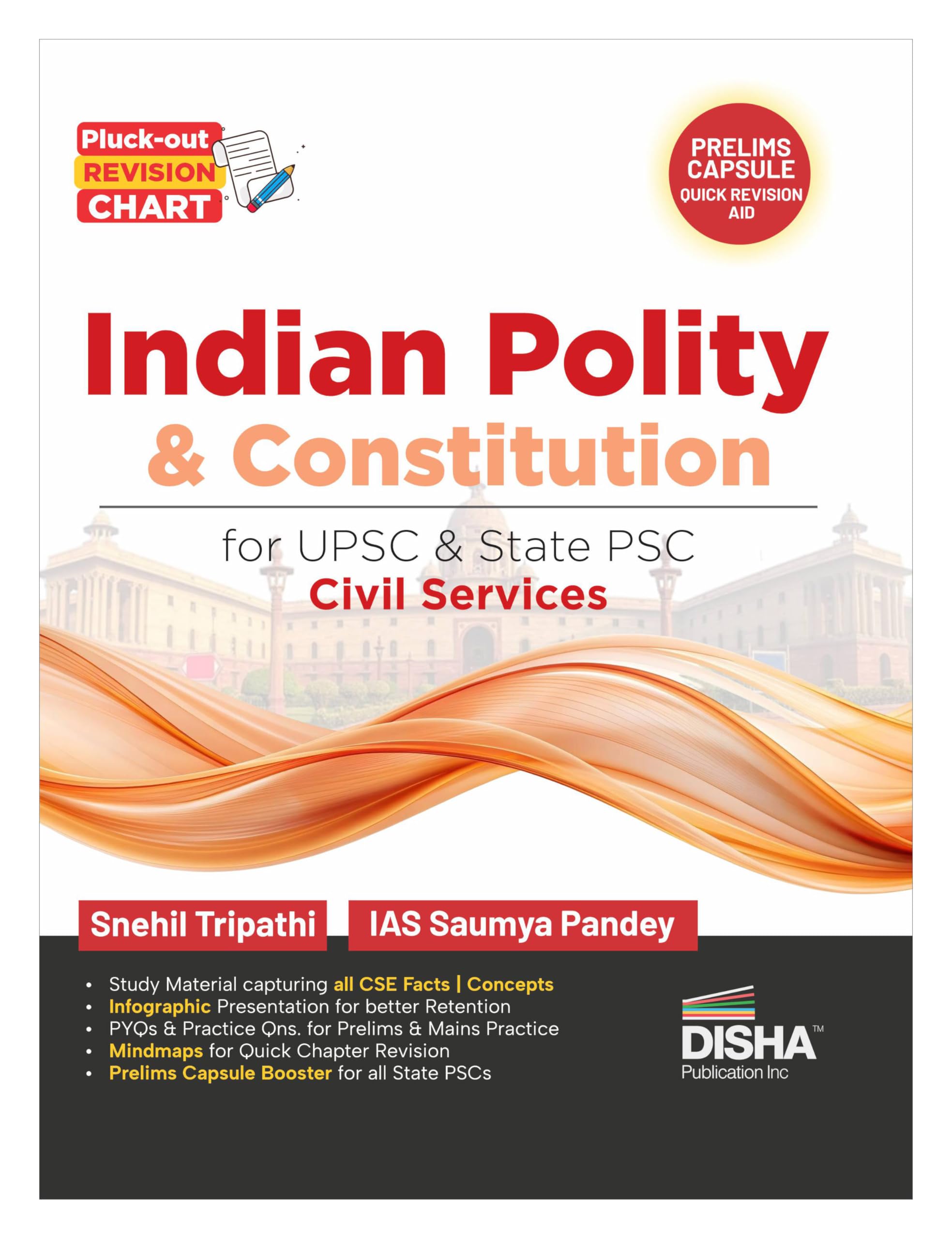 Disha Indian Polity & Constitution For Upsc & State Psc Civil Services | Cse Prelims & Mains 2026 | Mind Maps, Infographics, Cha