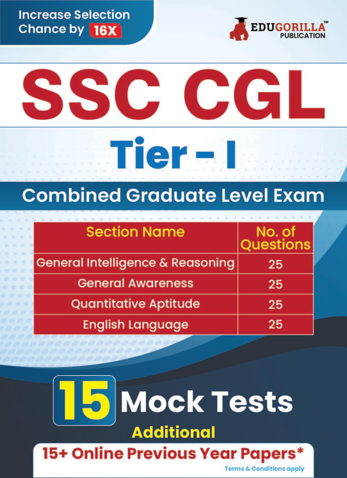 SSC CGL Tier 1 Exam Preparation Book 2024 (English Edition)  Combined Graduate Level Examination  Solved 15 Practice Mock Test