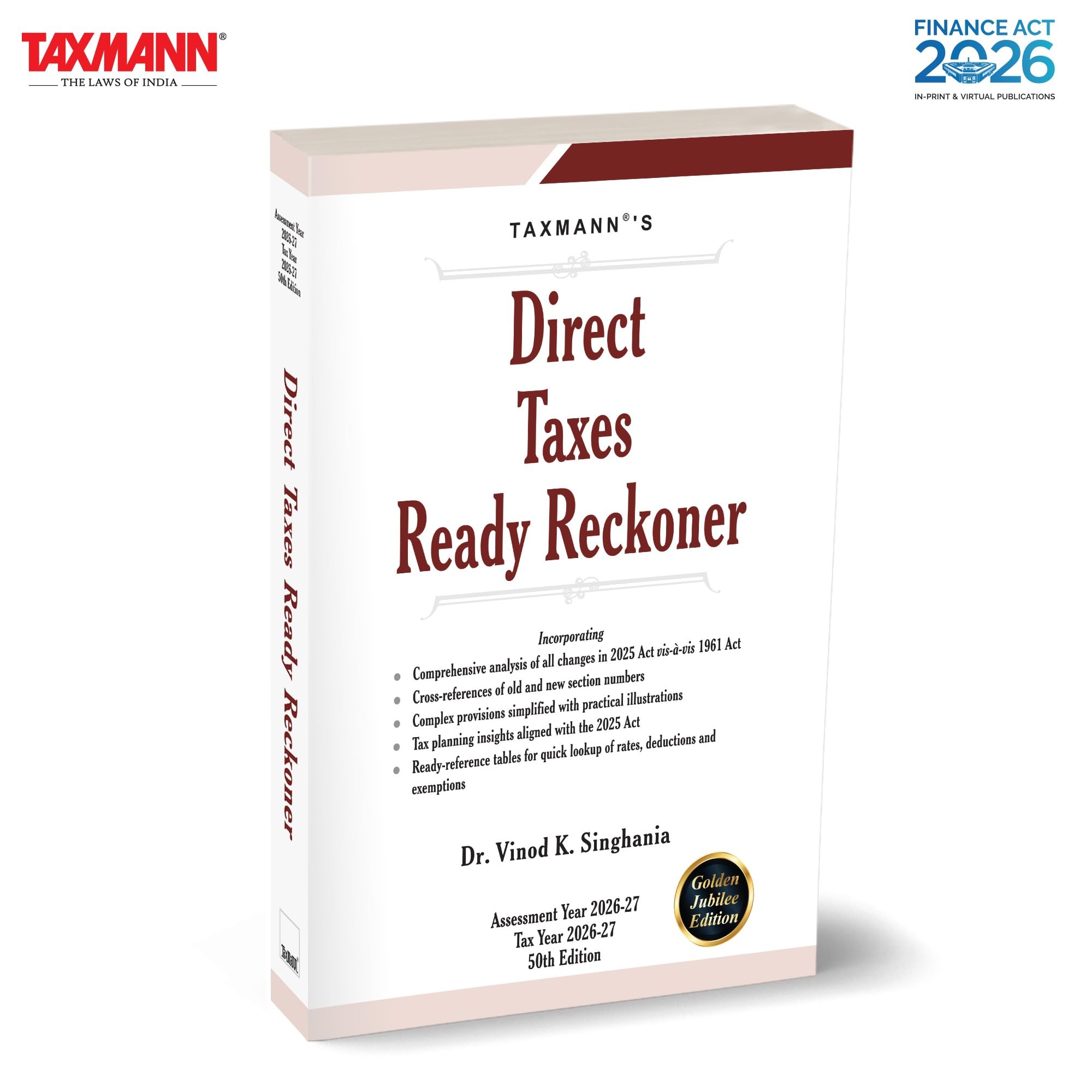Taxmanns Direct Taxes Ready Reckoner (DTRR) [Finance Act 2026]  Indias Most Comprehensive ReferenceUniquely Designed to Na