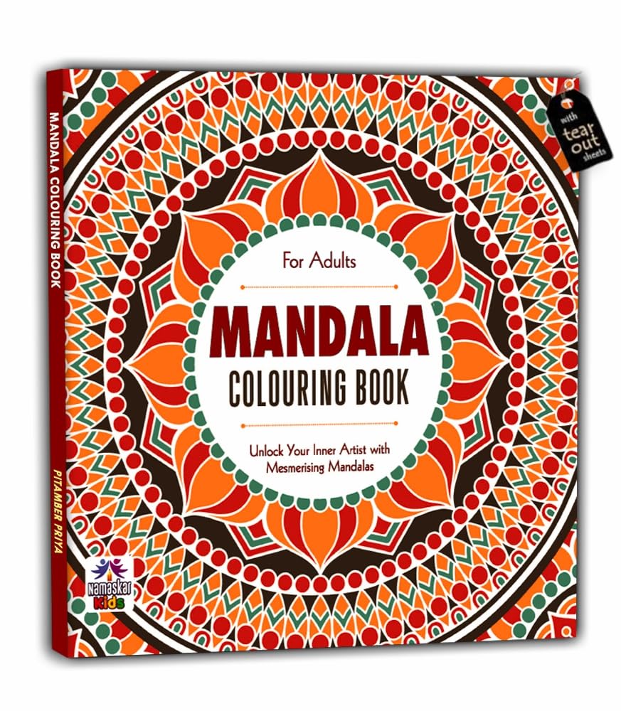 Mandala Art Book for Adults Tear Out Sheets (Art Coloring, Drawing, Painting for Stress Relieving, Relaxing & Meditation) High Q
