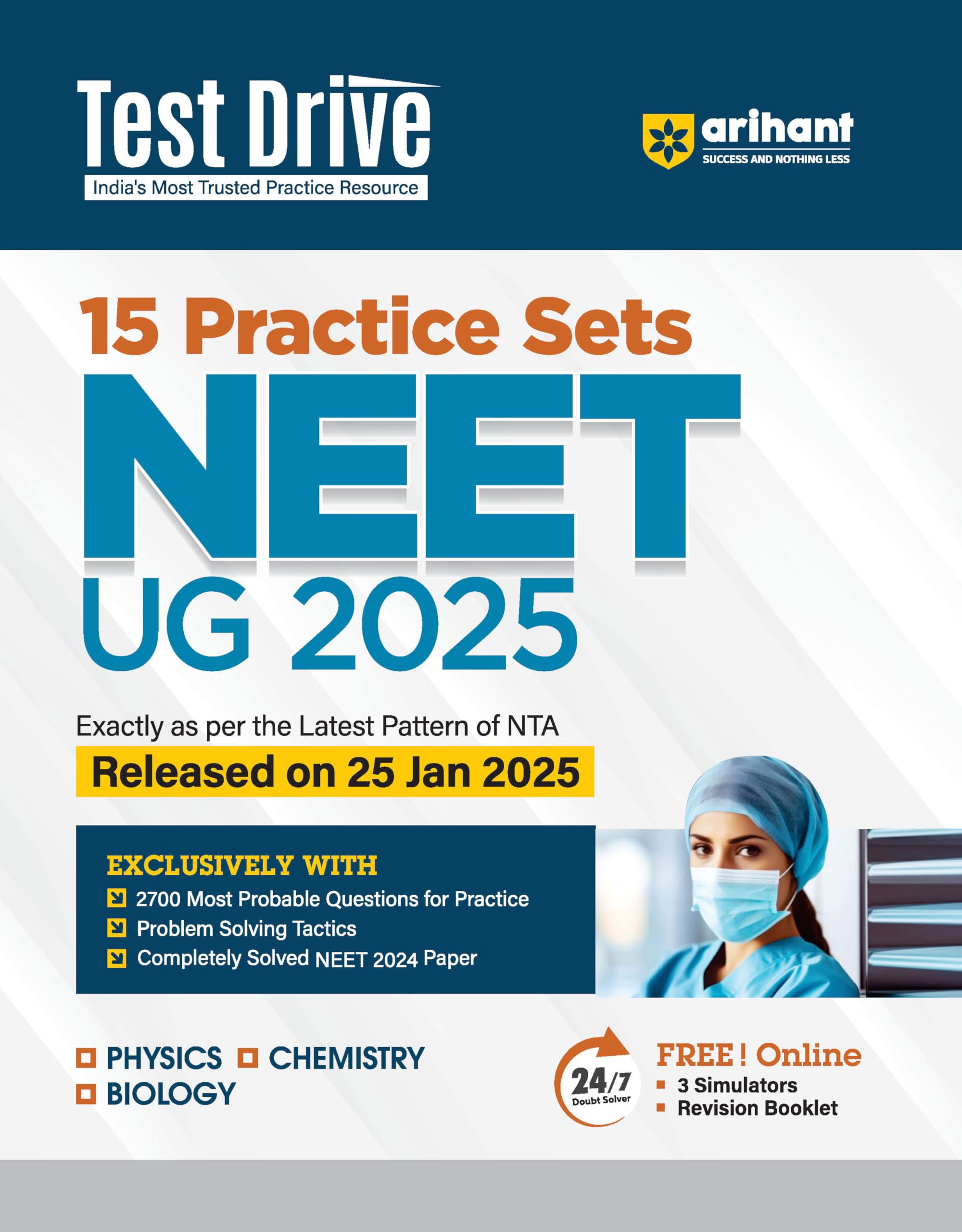 (Old Edition) Arihant Test Drive 15 Practice Sets for NEET UG 2025