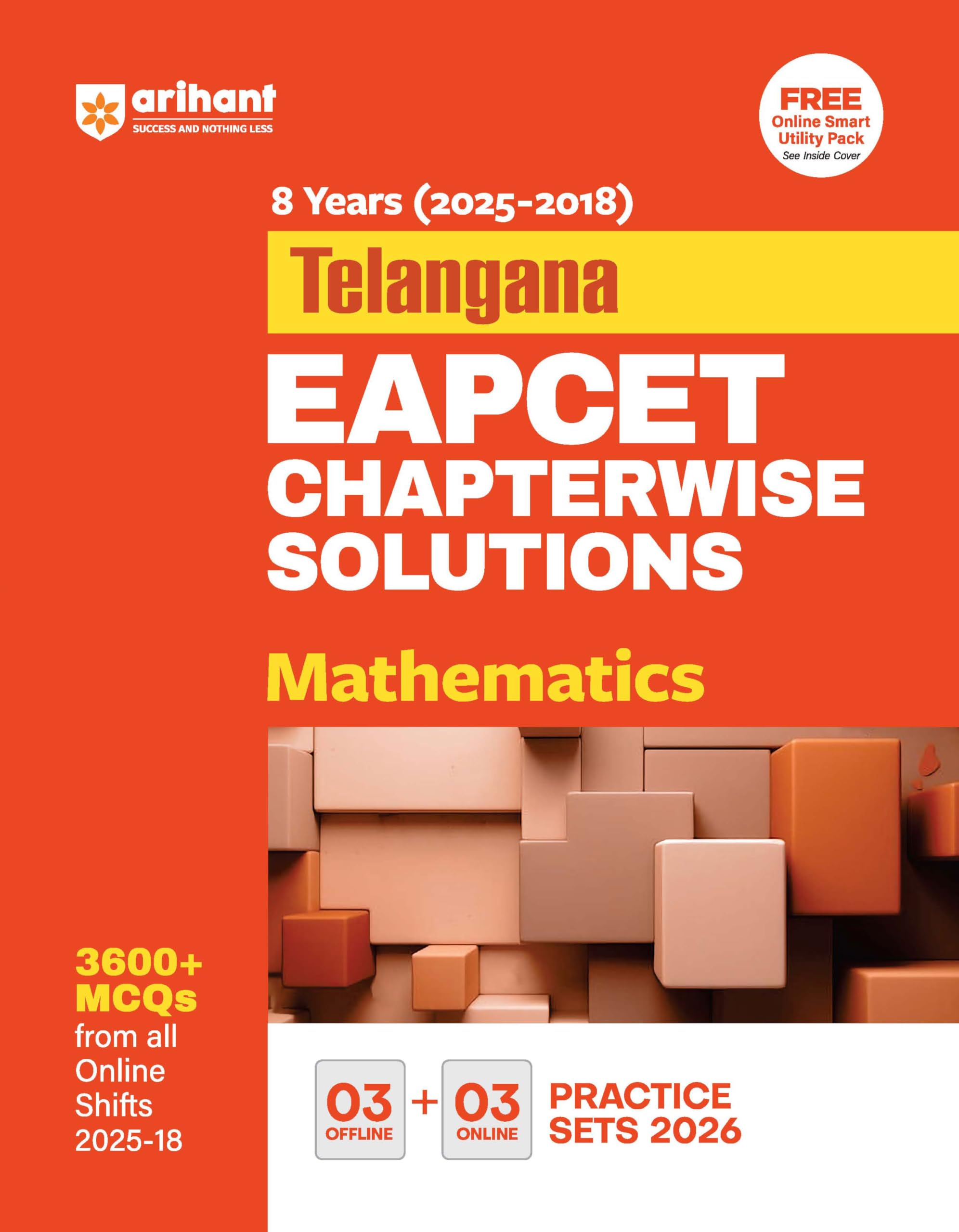 Arihant Telangana EAPCET Mathematics Chapterwise Solutions | 8 Years (20182025) Solved Papers with 1800+ MCQs, 6 Practice Sets 