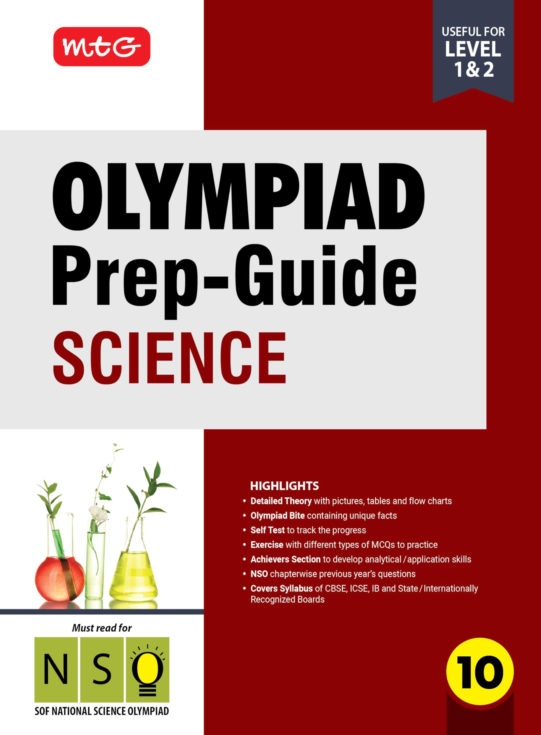 MTG Olympiad PrepGuide Class 10 Science (NSO)  Detailed Theory, NSO Chapterwise Previous Years Questions with Self Test For SO