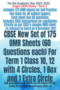 CBSE New Set of 175 OMR Sheets (60 Questions each) For Term 1 Class 10, 12 with 4 Circles, 1 Box and 1 Extra Circle : Selfpract