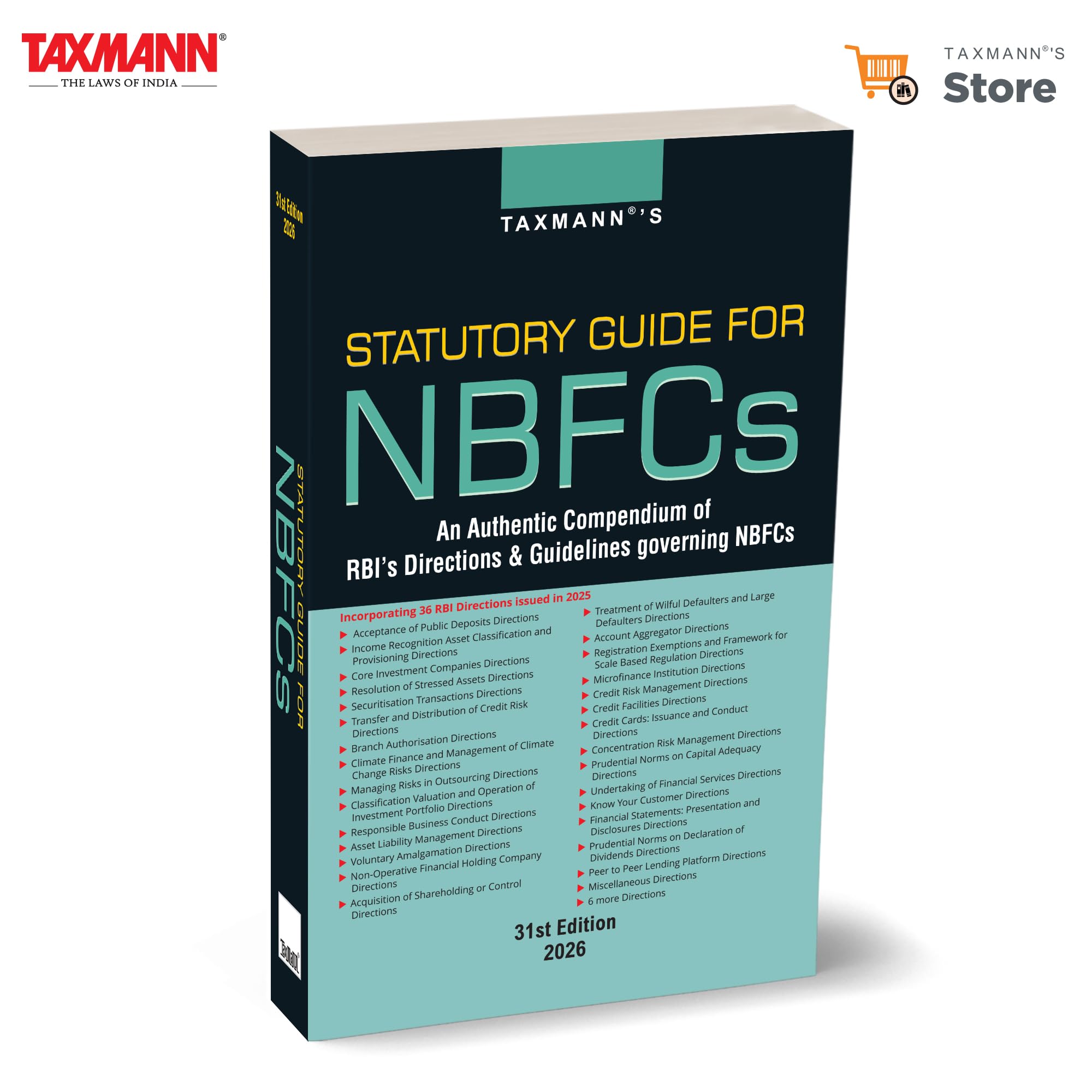 Taxmanns Statutory Guide for NBFCs  Comprehensive Statutory Reference Consolidating RBI Master Directions & Allied Regulation