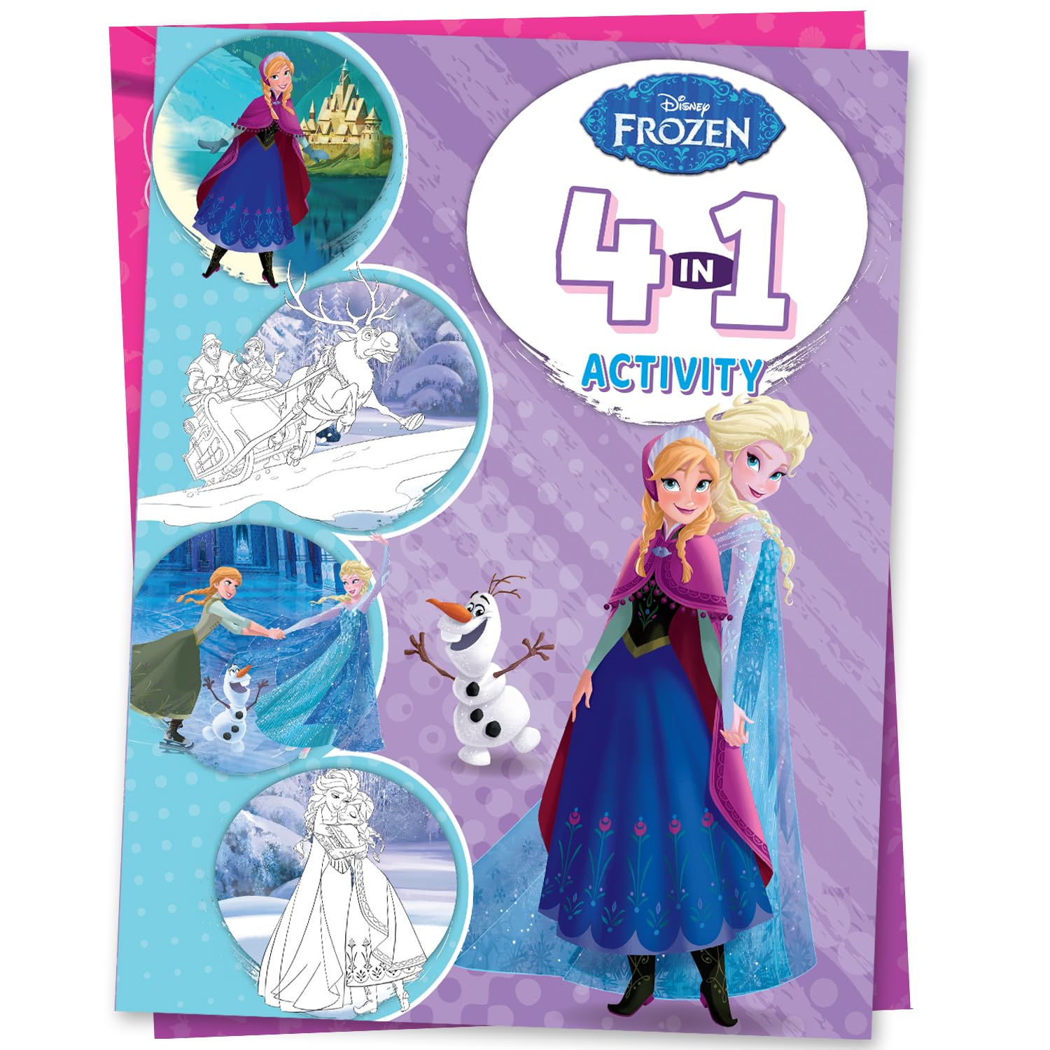 Disney Frozen: 4in1 Activity Book Puzzles, Colouring, Games, and More for Kids Ages 4 to 6