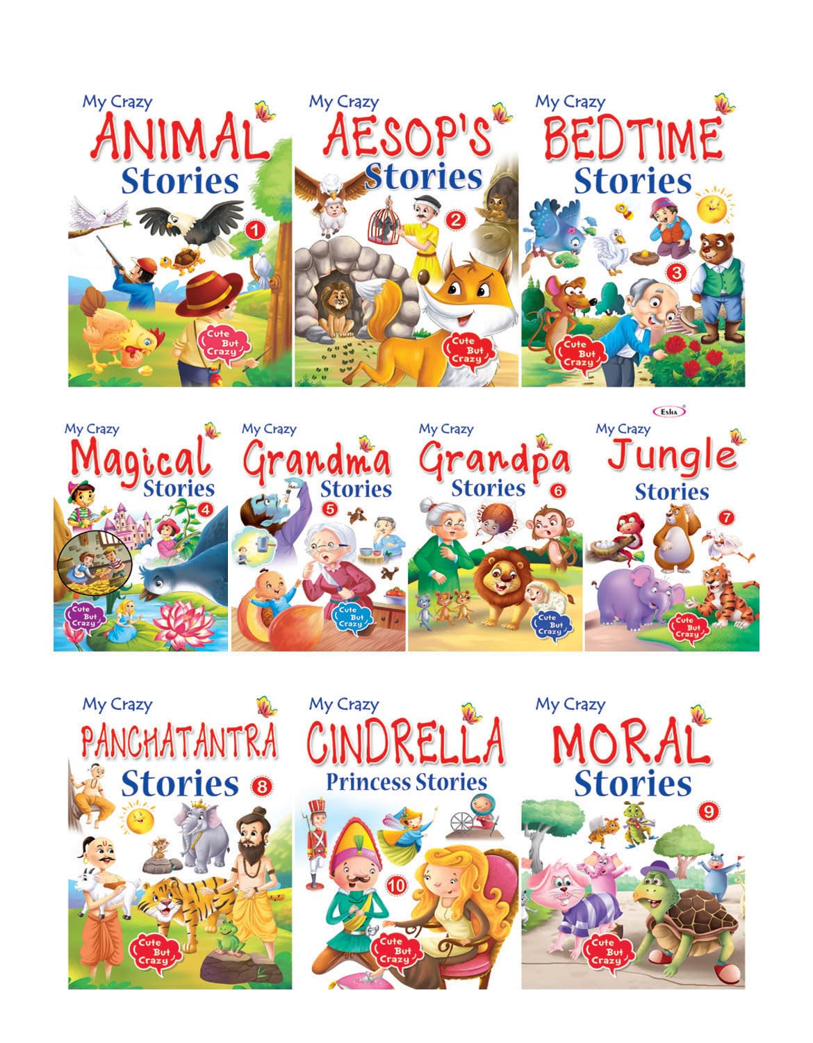 Crazy Series: 8 Enchanting Story Books For Kids  Animal Adventures, Bedtime Tales, And More!