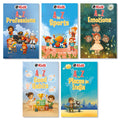 Set of 5 A to Z Reading & Activity Book for Kids, Early Learning Book for 3 7 Years, Learn Good Habits, Emotions, Sports & More