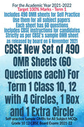 CBSE New Set of 490 OMR Sheets (60 Questions each) For Term 1 Class 10, 12 with 4 Circles, 1 Box and 1 Extra Circle : Selfpract