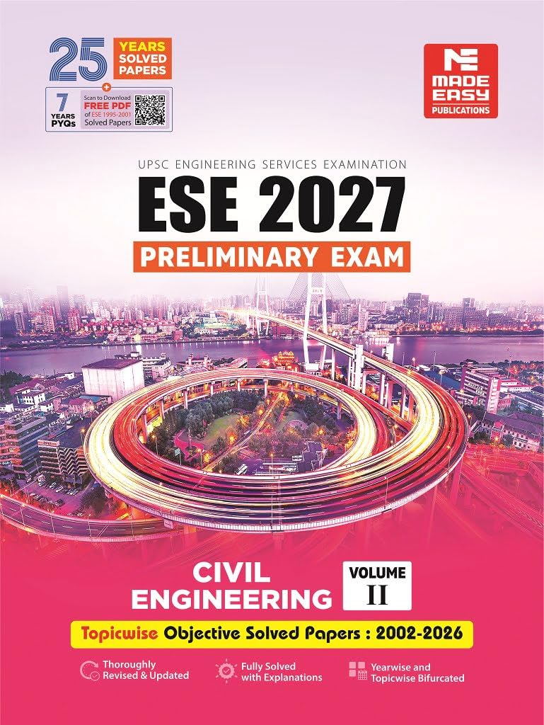 ESE 2027: Preliminary Exam: Civil Engineering Objective Solved Paper Vol2