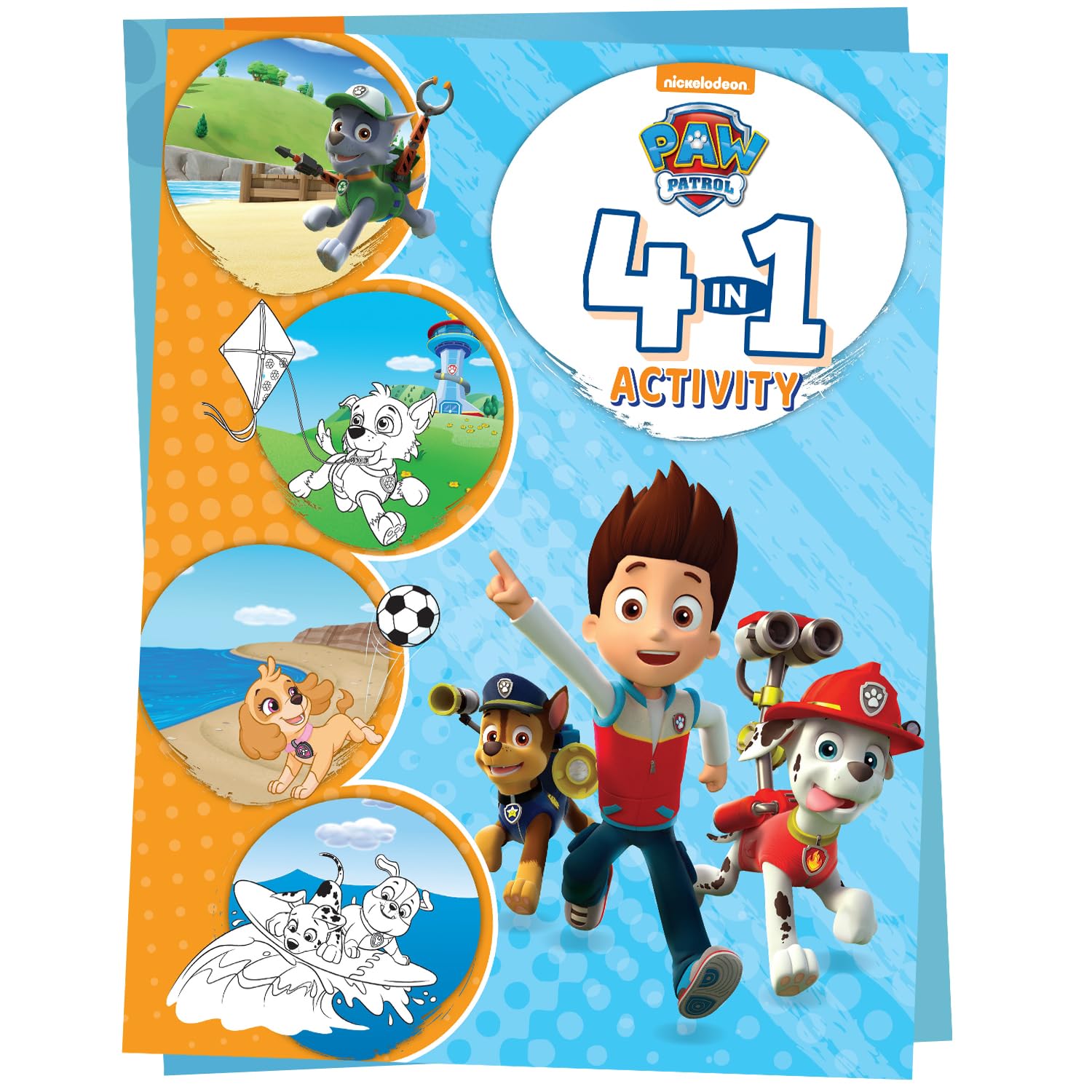 Nickelodeon PAW Patrol: 4in1 Activity Book Puzzles, Coloring, Games, and More for Kids Ages 4 to 6