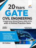 20 Years Gate Civil Engineering ChapterWise Solved Papers (2000  19) With 4 Online Practice Sets 5Th Edition