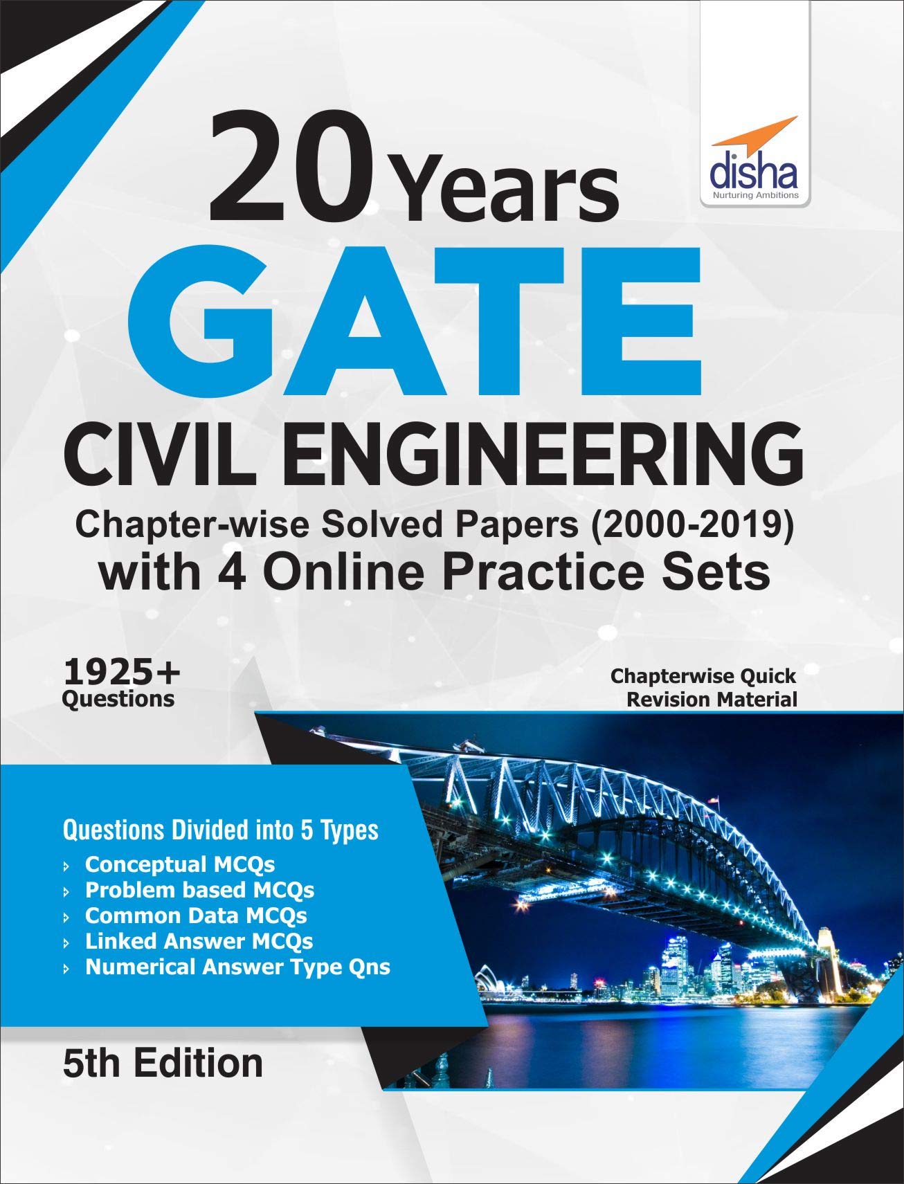 20 Years Gate Civil Engineering ChapterWise Solved Papers (2000  19) With 4 Online Practice Sets 5Th Edition