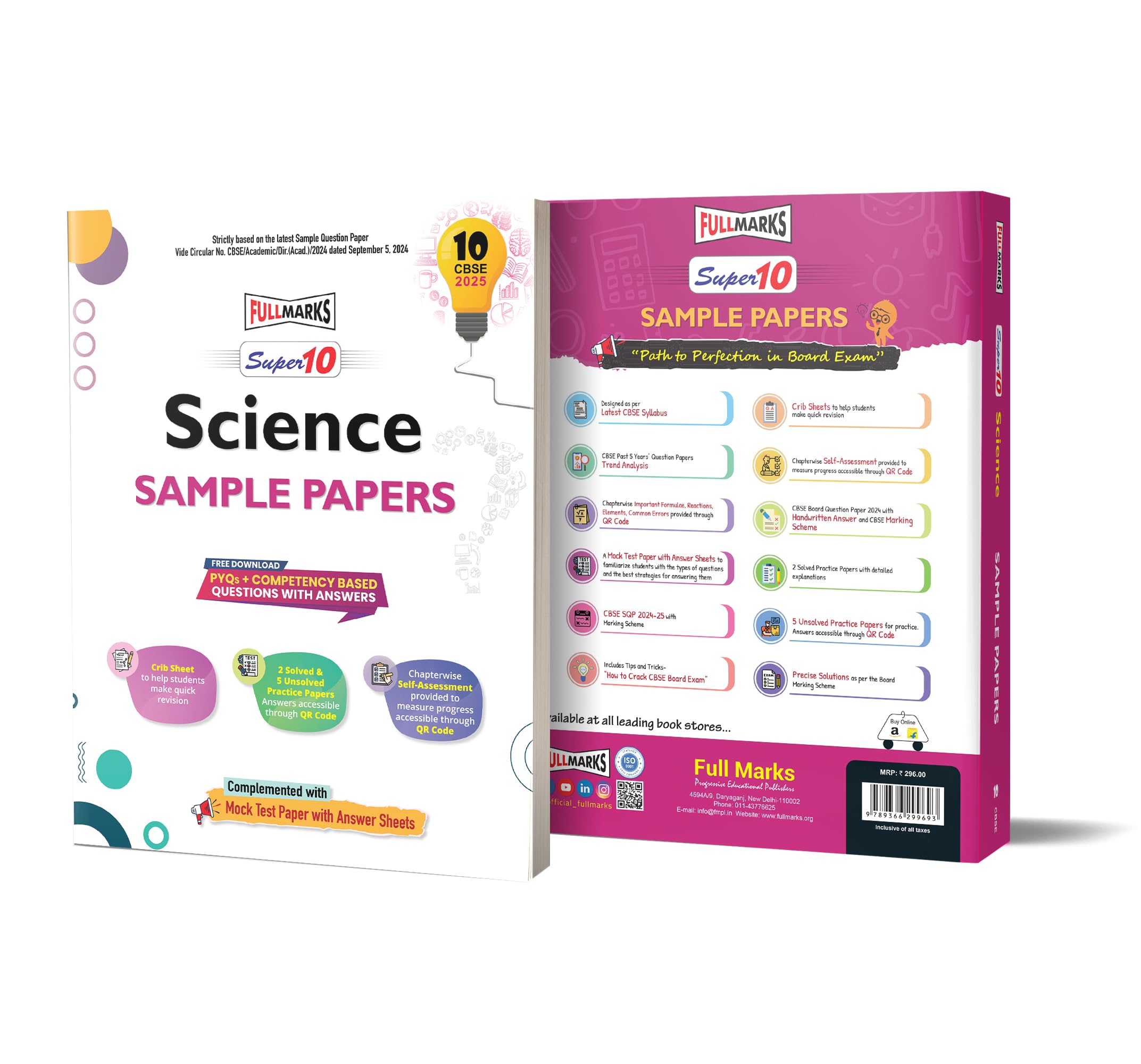 Full Marks Super 10 Cbse Board Sample Question Papers For Class 10 Science For 2025 Exams | Pyqs + Competency Based Questions Wi