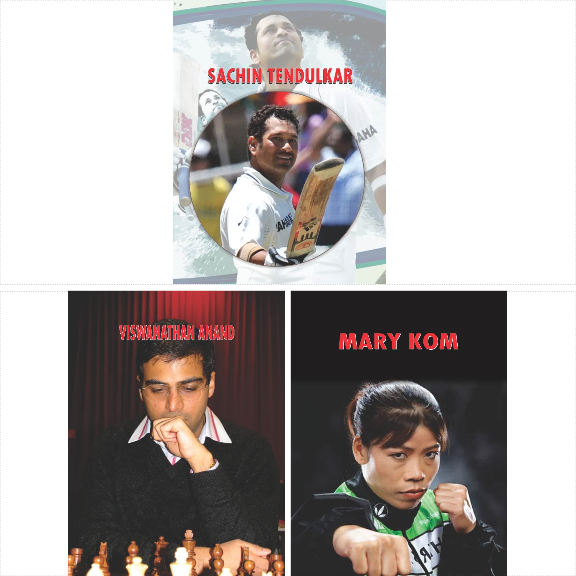 Sports Icons Biographies for Children (Set of 3 Children 2 Color Books) [Mary Kom + Viswanathan Anand + Sachin Tendulkar] [Produ