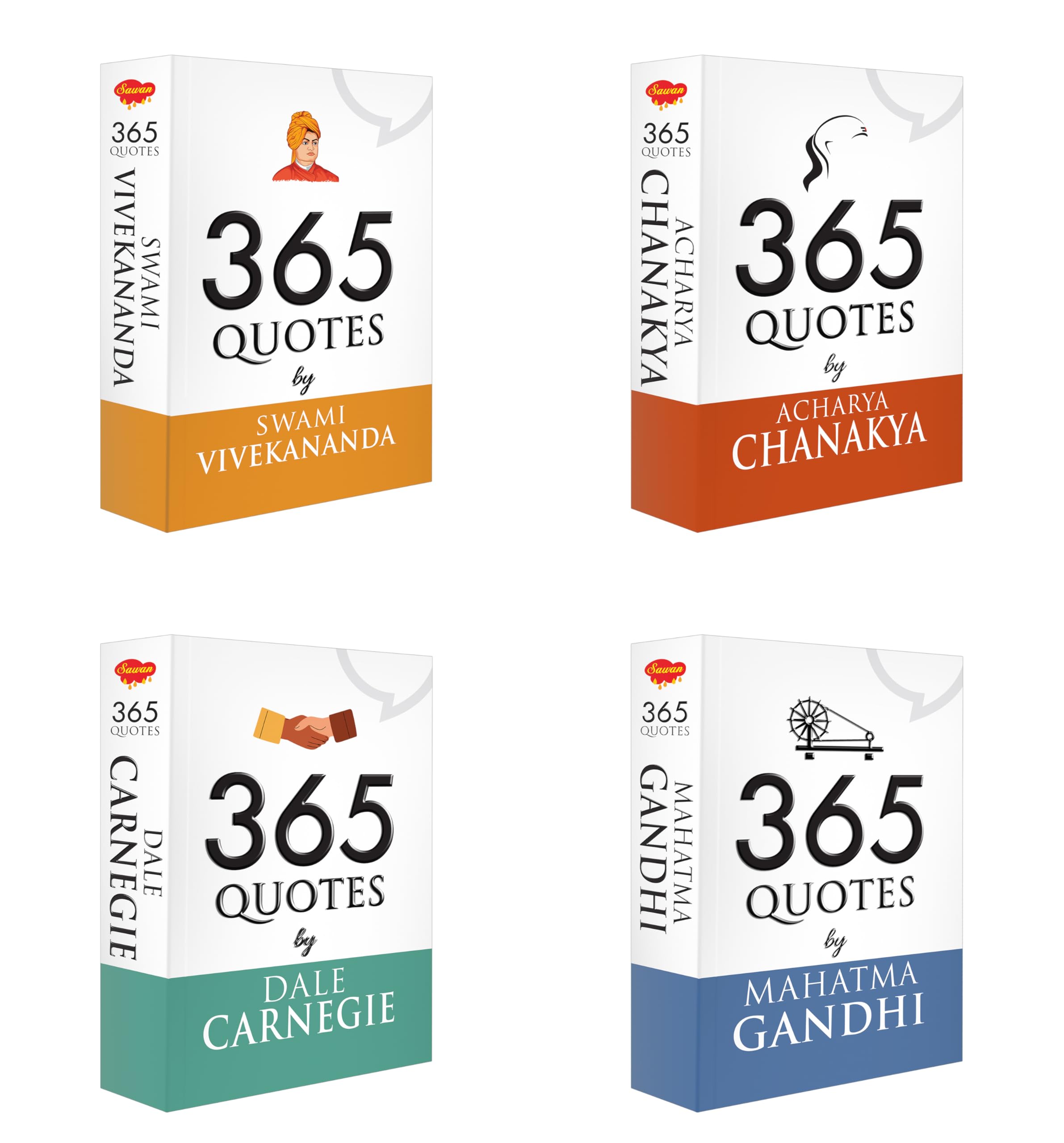 365 Quotes by Swami Vivekananda, Mahatma Gandhi, Acharya Chanakya and Dale Carnegie : Educational quotes book, Positive learning