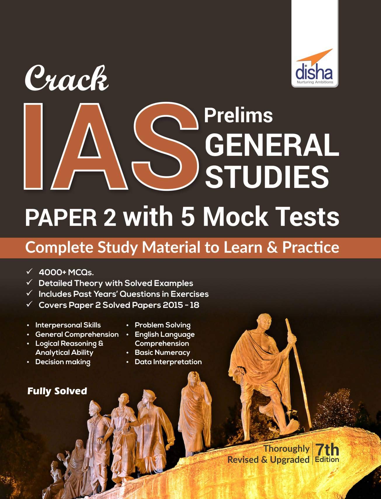 Crack Ias Prelims General Studies Paper 2 With 5 Mock Tests 7Th Edition [Paperback] Disha Experts