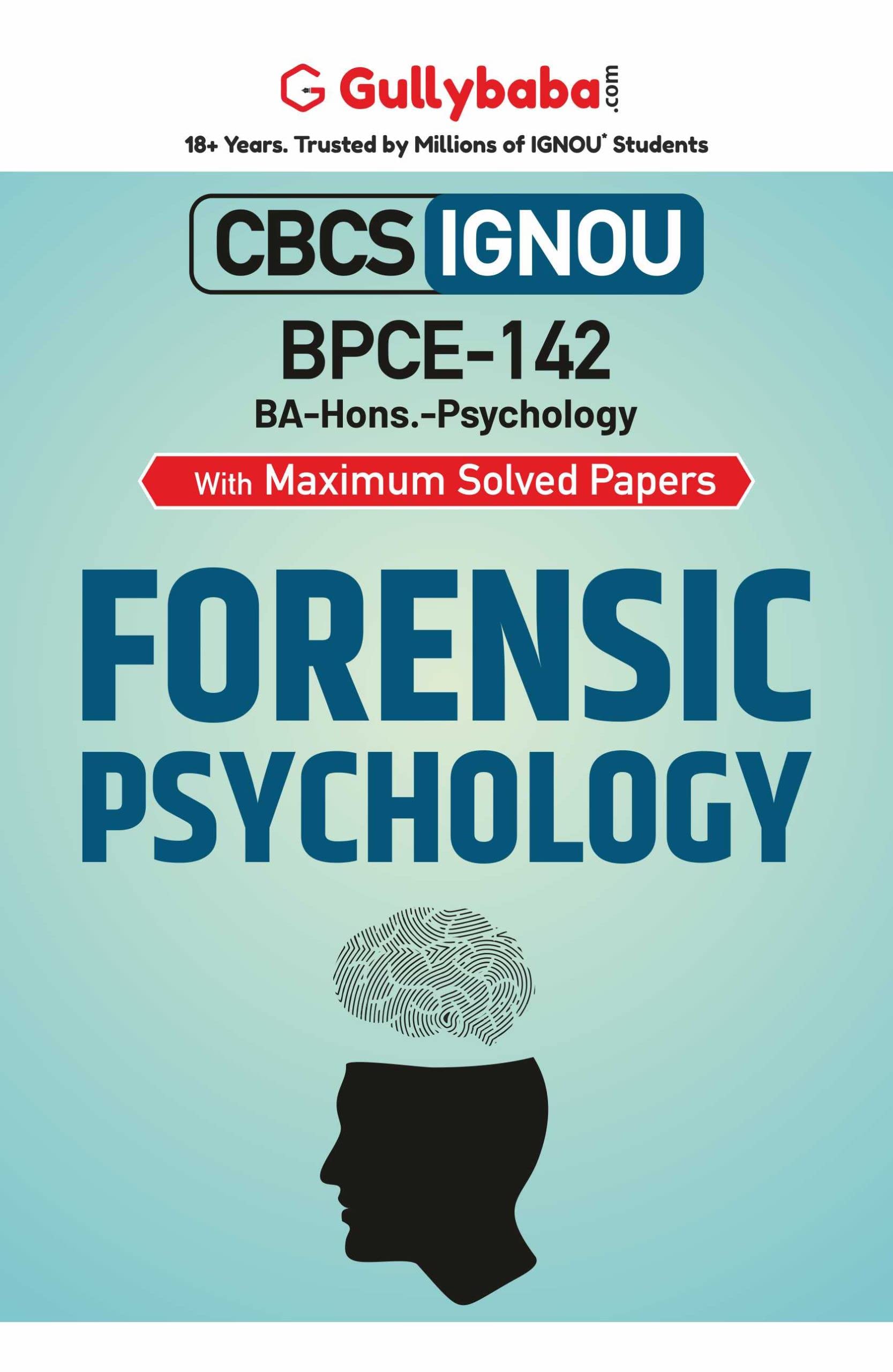 Gullybaba IGNOU BA (Honours) 6th Sem BPCE142 Forensic Psychology in English