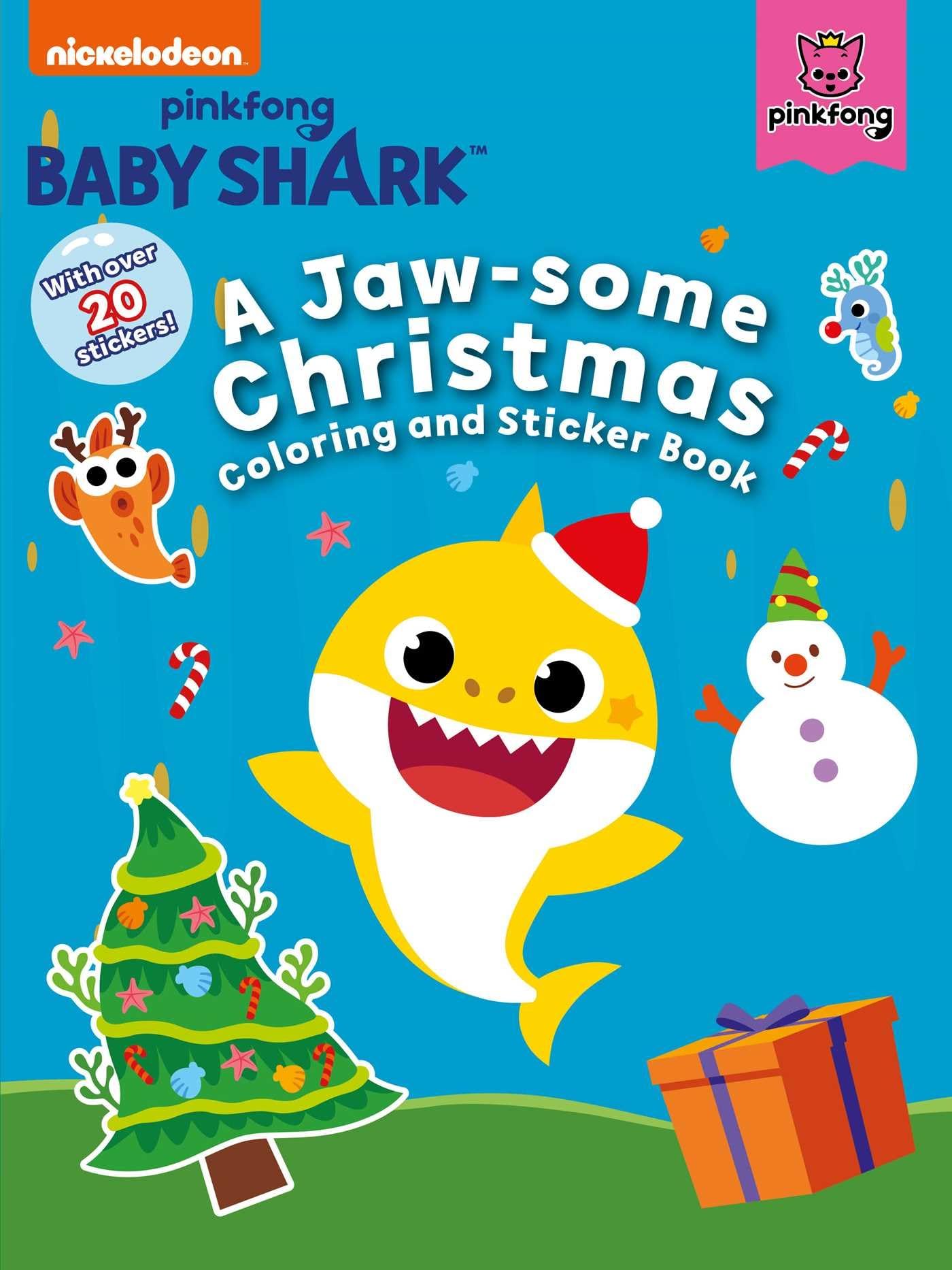 Baby Shark: A Jawsome Christmas Coloring and Sticker Book