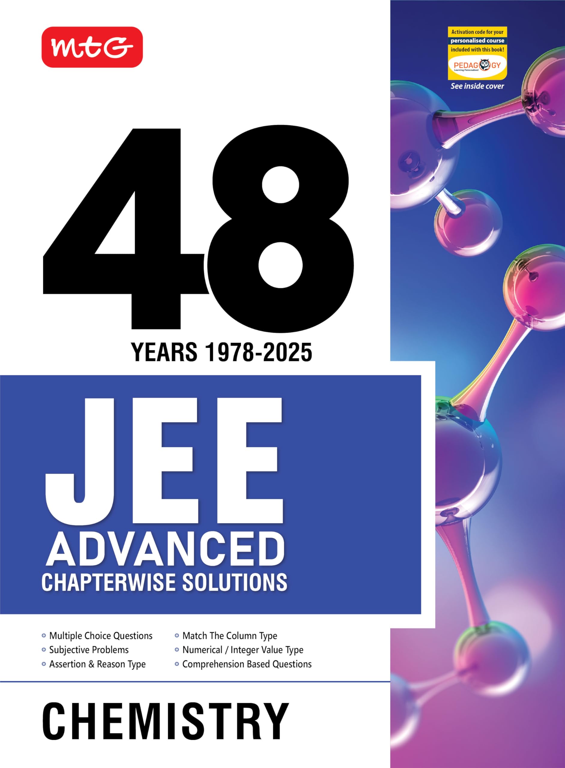 Mtg 48 Years Jee Advanced (20251978) ChapterWise Previous Years Solved Question Papers Chemistry Book | Jee Advanced Pyq Quest