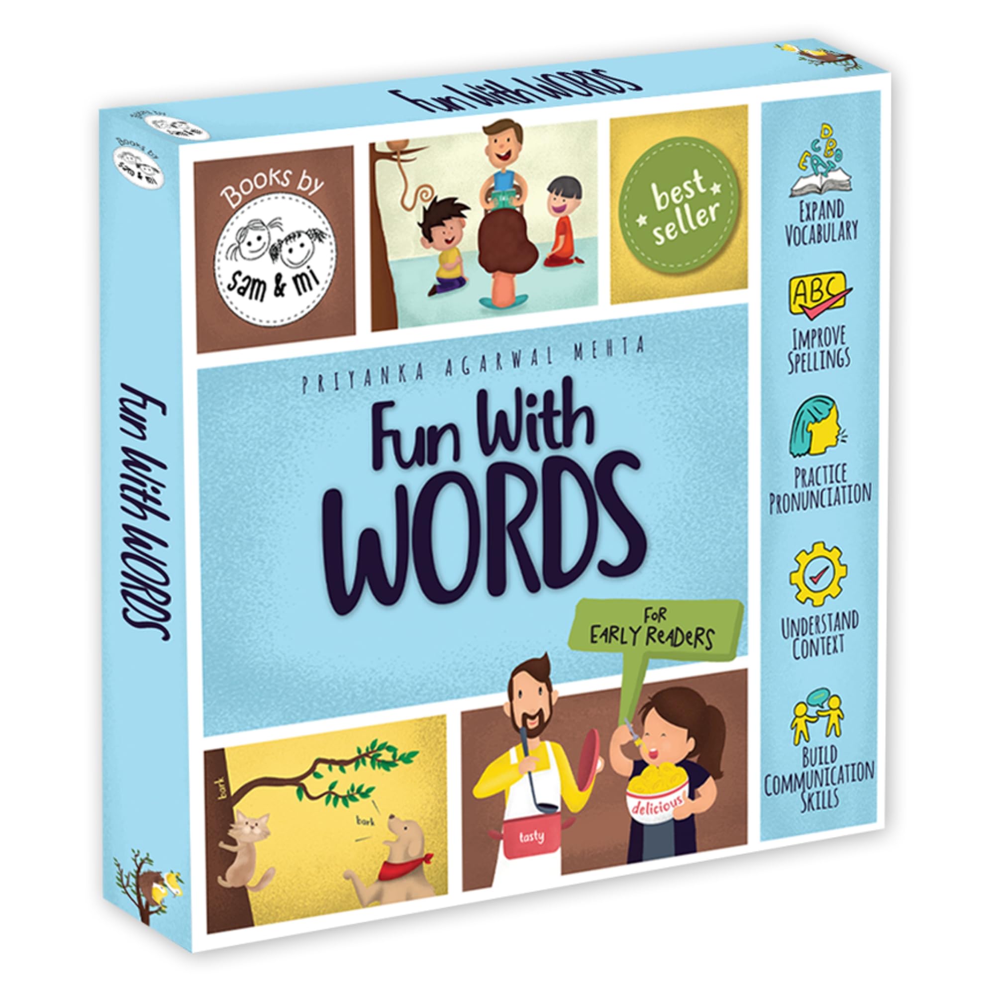 Fun with Words  Set of 3 Books for Kids by SAM & MI | Learn Homophones, Homographs & Synonyms the Fun Way! | Rhyming Early Learn