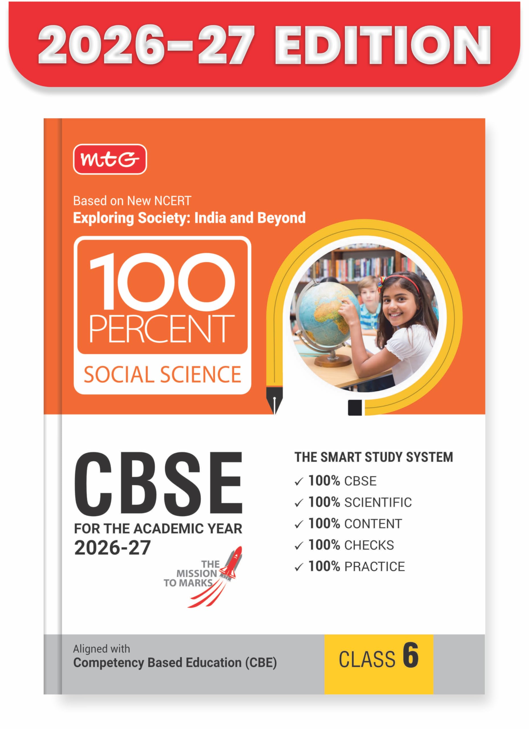MTG 100 Percent NCERT & CBSE SocialScience Class 6 For 202627 Exam | As Per Revised NCERT Textbooks Syllabus | Theory, Concept